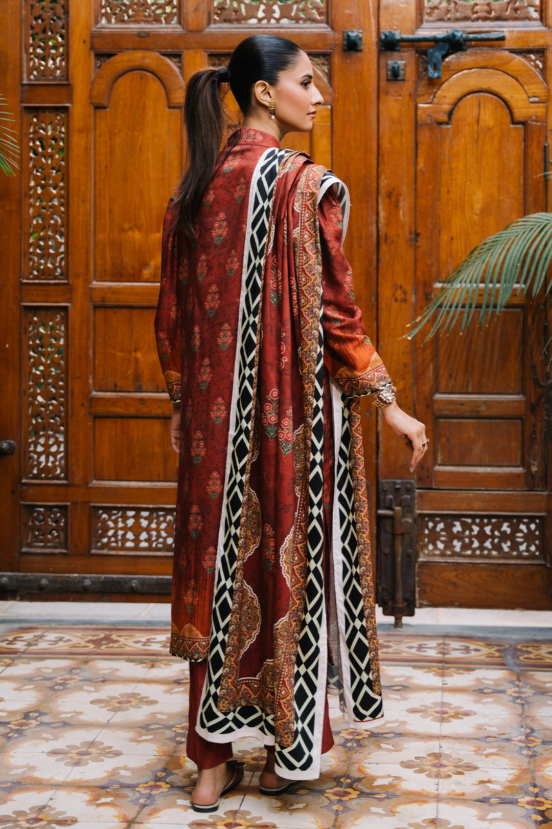 Zellbury | Unstitched 3 Piece Viscose | Shirt Shalwar Dupatta - 0208 - Designer Dress with Intricate embroidery and embellishments. Shop elegent wedding dress at Maria Faisal.