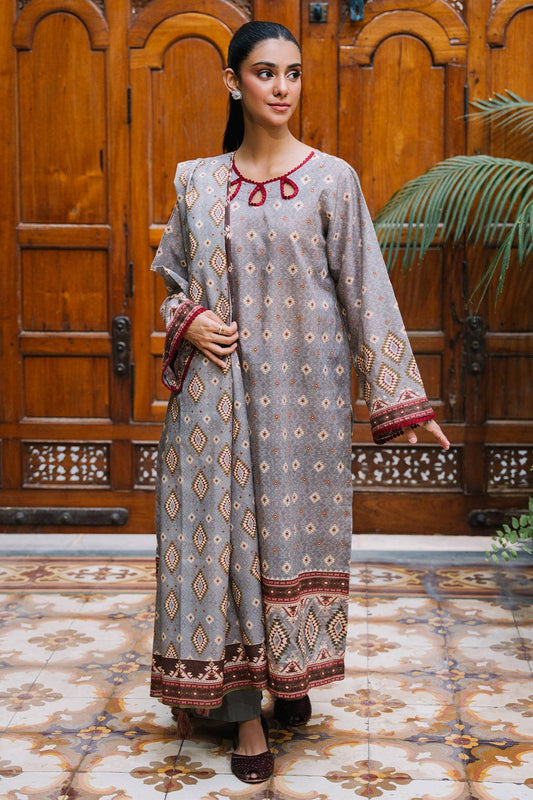Zellbury | Unstitched 3 Piece Karandi | Shirt Shalwar Dupatta - 0209 by Maria Faisal - Registered Vendor of : Zellbury Women - type : Essential Unstitched - 100% original wedding dresses