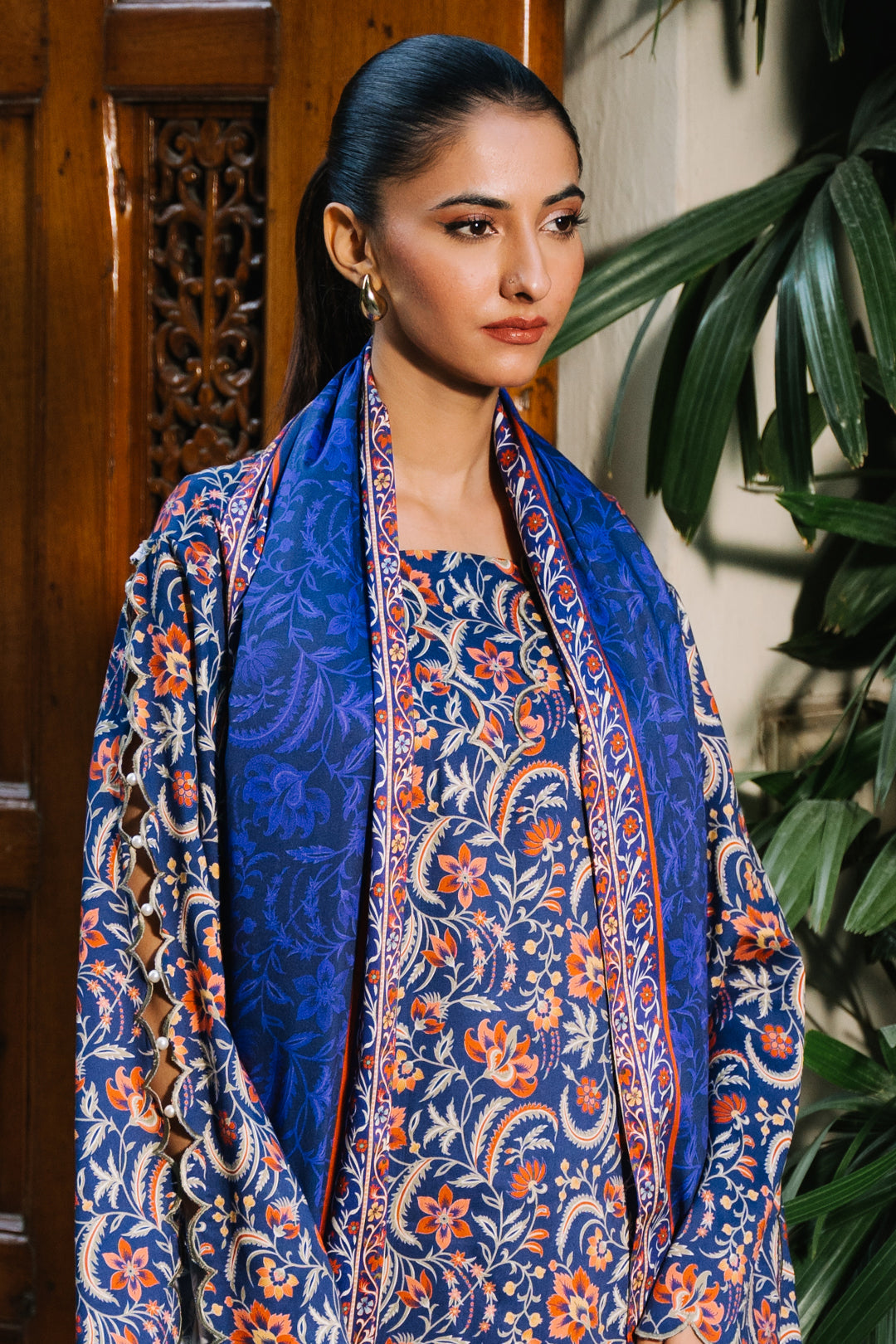 Zellbury | Unstitched 3 Piece Viscose | Shirt Shalwar Dupatta - 0215 - Designer Dress with Intricate embroidery and embellishments. Shop elegent wedding dress at Maria Faisal.