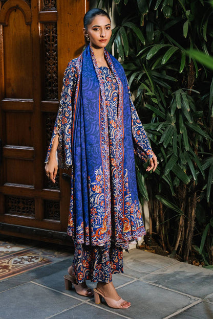 Zellbury | Unstitched 3 Piece Viscose | Shirt Shalwar Dupatta - 0215 by Maria Faisal - Registered Vendor of : Zellbury Women - type : Essential Unstitched - 100% original wedding dresses