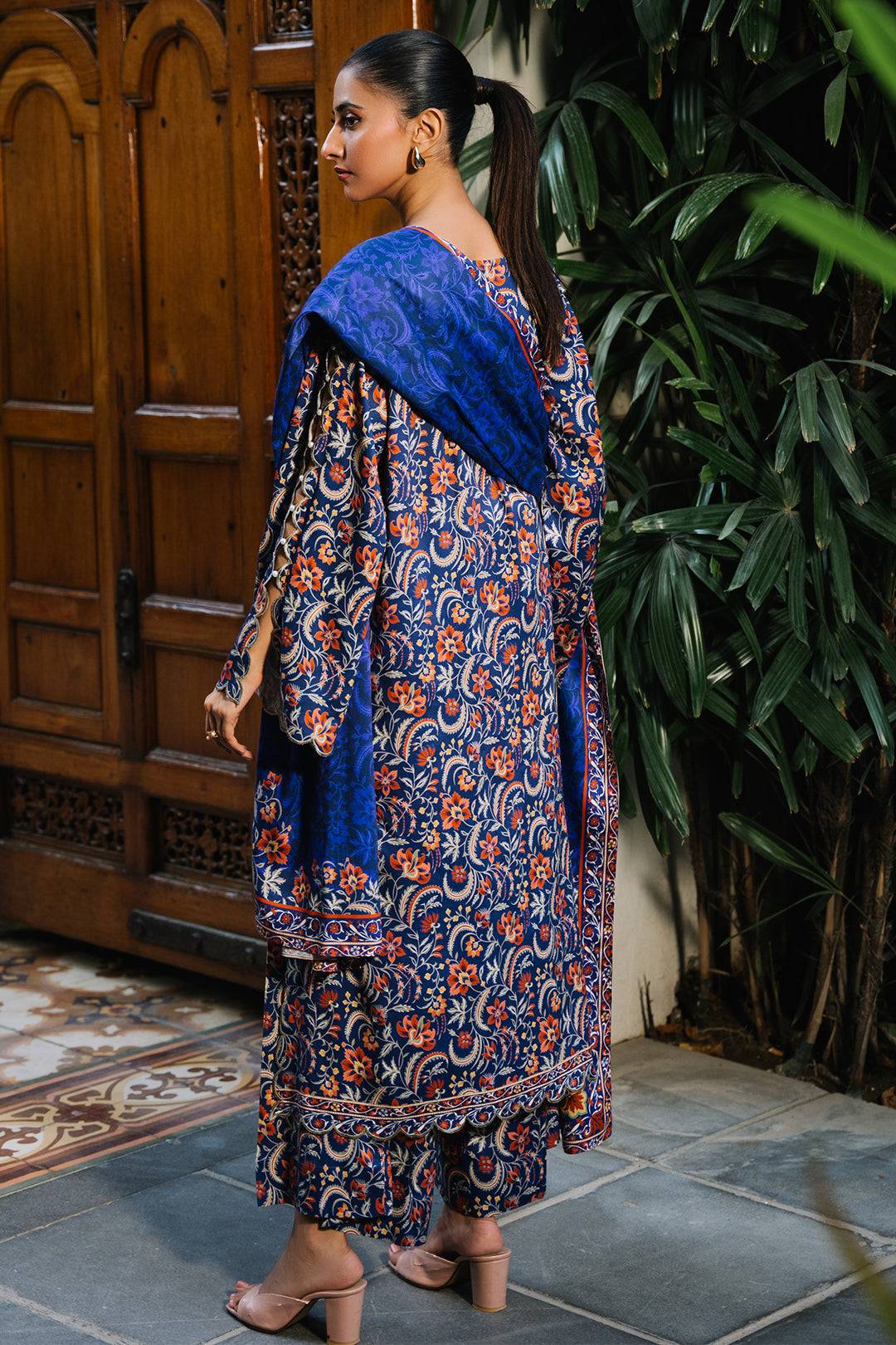 Zellbury | Unstitched 3 Piece Viscose | Shirt Shalwar Dupatta - 0215 by Maria Faisal - Registered Vendor of : Zellbury Women - type : Essential Unstitched - 100% original wedding dresses