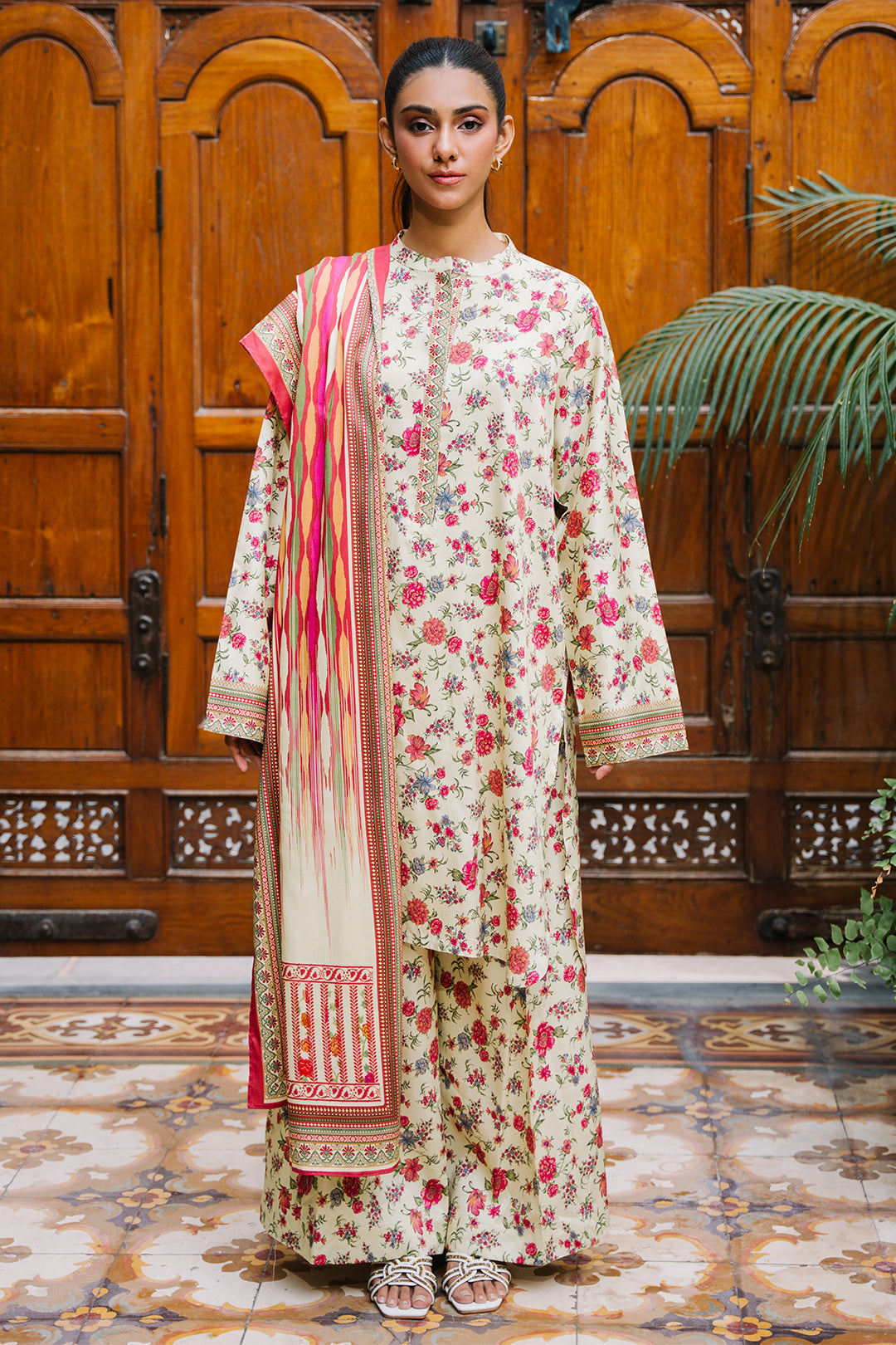 Zellbury | Unstitched 3 Piece Viscose | Shirt Shalwar Dupatta - 0216 - Designer Dress with Intricate embroidery and embellishments. Shop elegent wedding dress at Maria Faisal.