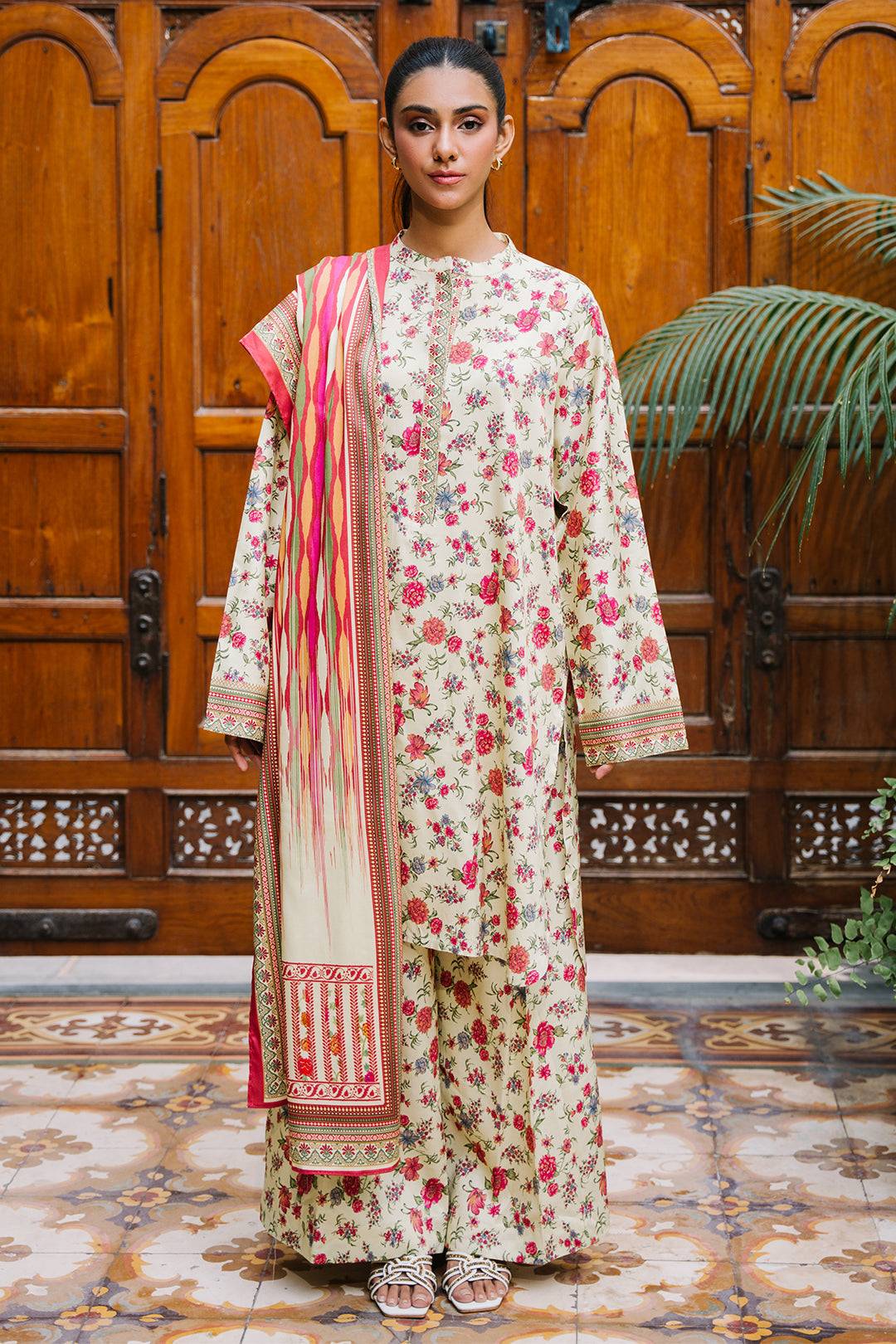 Zellbury | Unstitched 3 Piece Viscose | Shirt Shalwar Dupatta - 0216 by Maria Faisal - Registered Vendor of : Zellbury Women - type : Essential Unstitched - 100% original wedding dresses