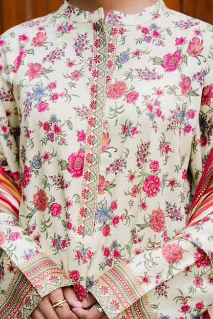 Zellbury | Unstitched 3 Piece Viscose | Shirt Shalwar Dupatta - 0216 by Maria Faisal - Registered Vendor of : Zellbury Women - type : Essential Unstitched - 100% original wedding dresses