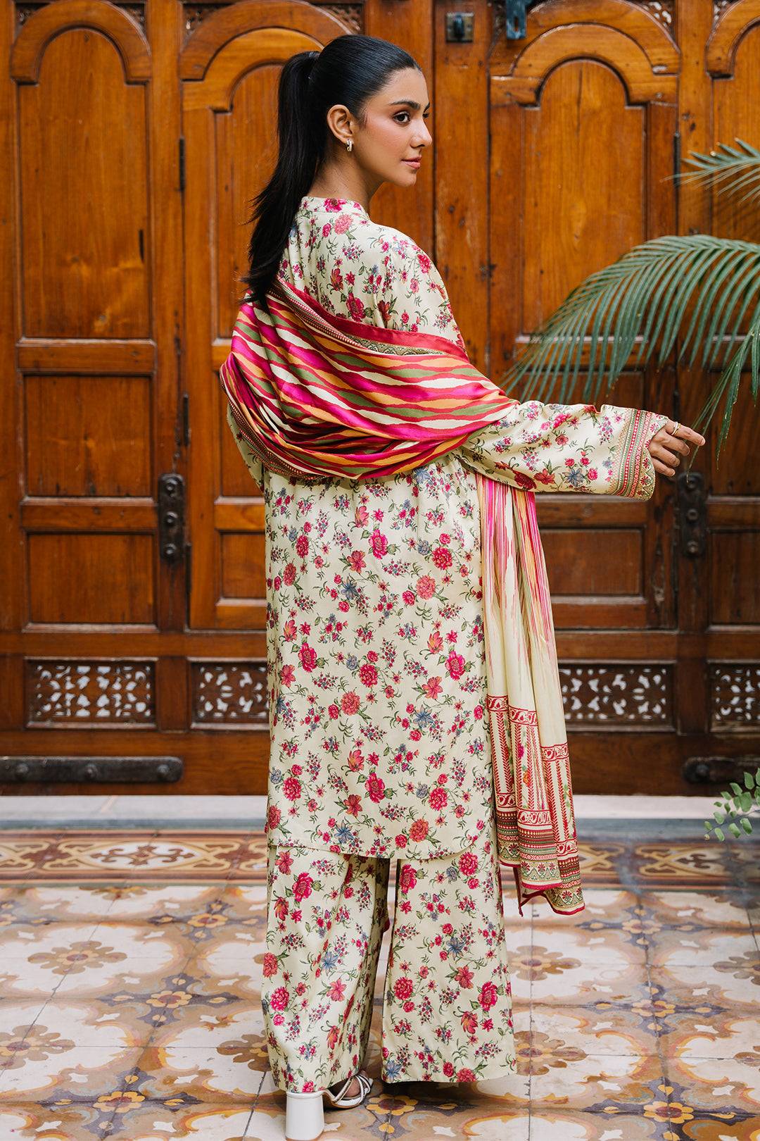 Zellbury | Unstitched 3 Piece Viscose | Shirt Shalwar Dupatta - 0216 by Maria Faisal - Registered Vendor of : Zellbury Women - type : Essential Unstitched - 100% original wedding dresses