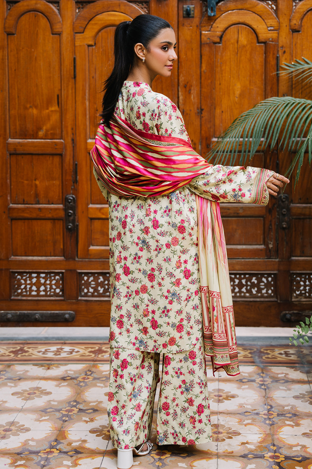 Zellbury | Unstitched 3 Piece Viscose | Shirt Shalwar Dupatta - 0216 - Designer Dress with Intricate embroidery and embellishments. Shop elegent wedding dress at Maria Faisal.