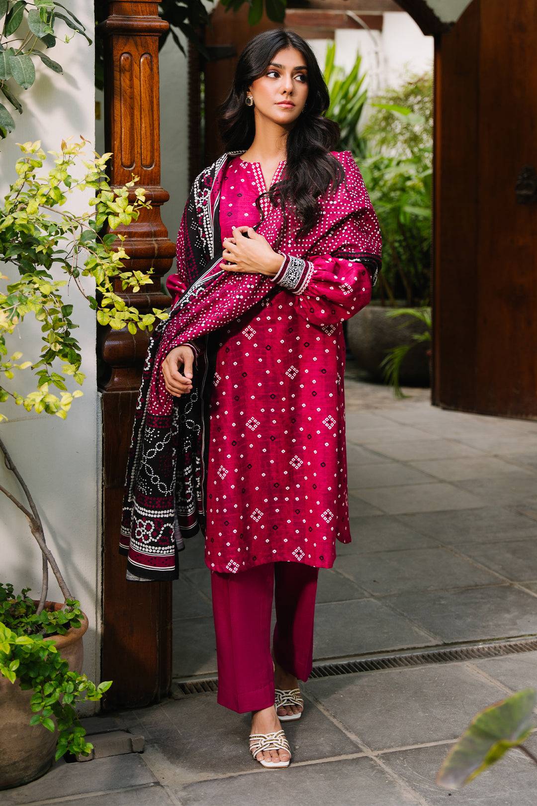 Zellbury | Unstitched 3 Piece Khaddar | Shirt Shalwar Dupatta - 0269 by Maria Faisal - Registered Vendor of : Zellbury Women - type : Essential Unstitched - 100% original wedding dresses