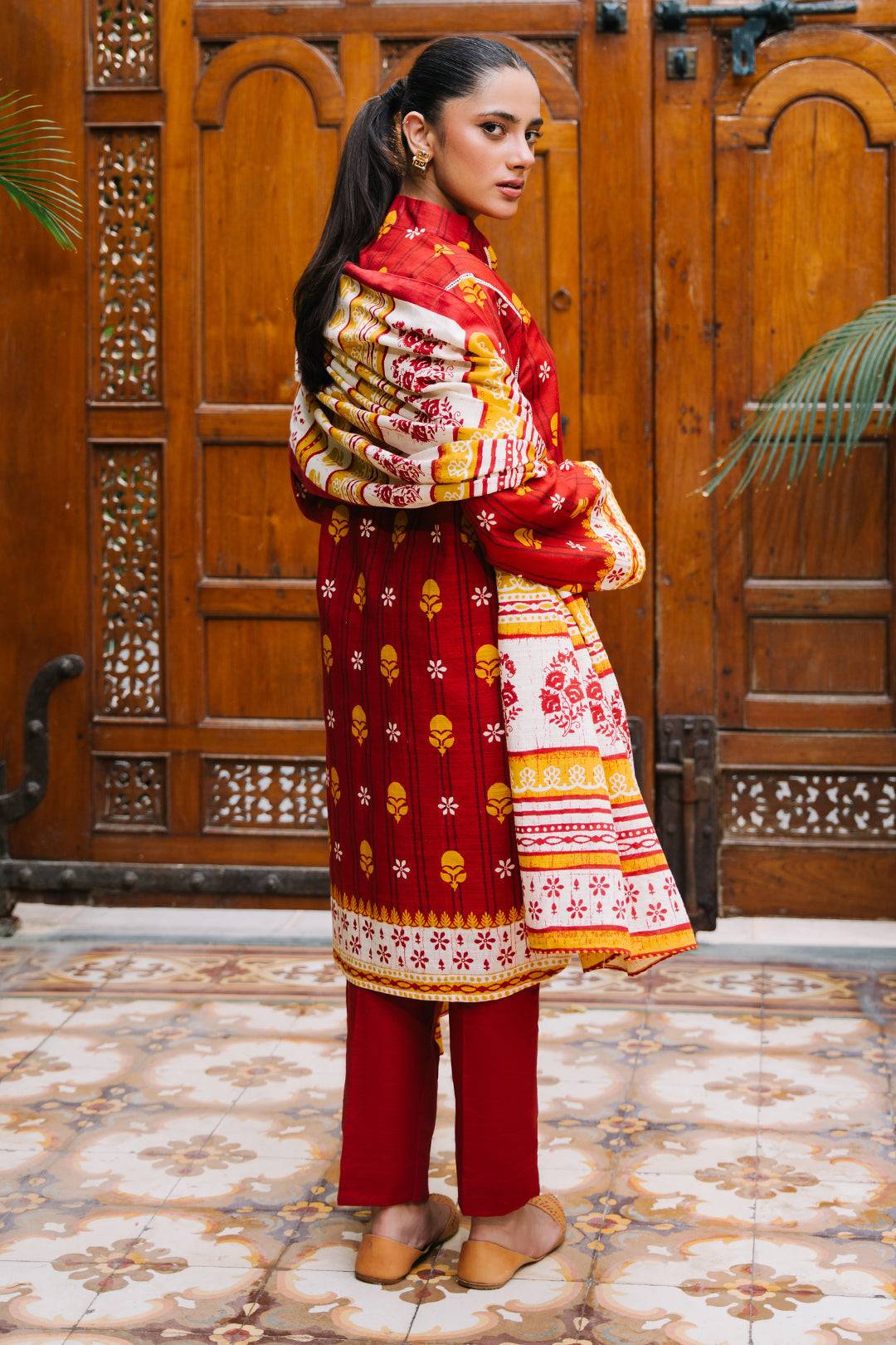 Zellbury | Unstitched 3 Piece Khaddar | Shirt Shalwar Dupatta - 0271 by Maria Faisal - Registered Vendor of : Zellbury Women - type : Essential Unstitched - 100% original wedding dresses