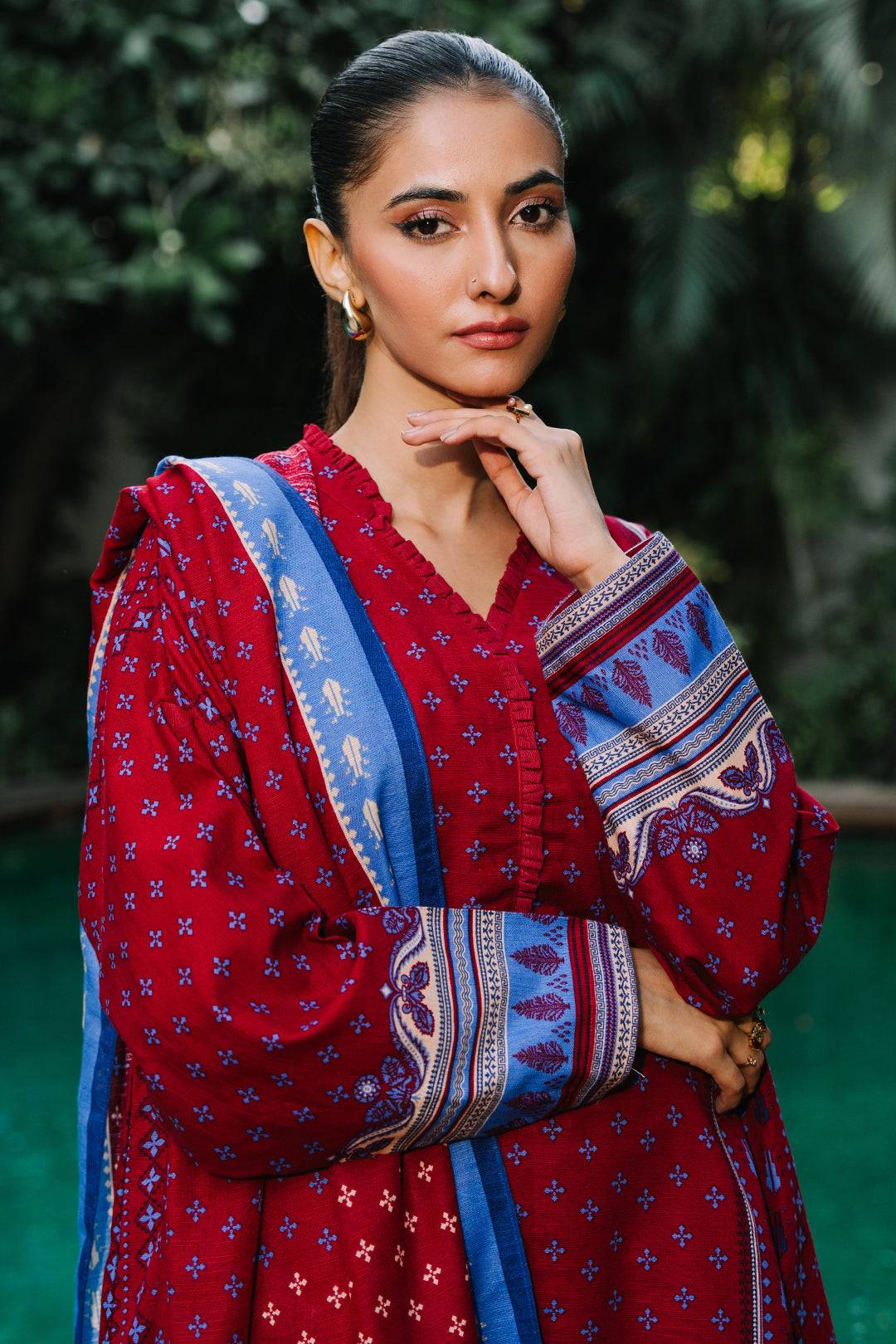 Zellbury | Unstitched 3 Piece Khaddar | Shirt Shalwar Dupatta - 0273 by Maria Faisal - Registered Vendor of : Zellbury Women - type : Essential Unstitched - 100% original wedding dresses