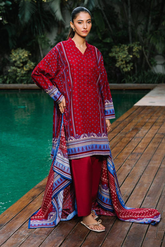 Zellbury | Unstitched 3 Piece Khaddar | Shirt Shalwar Dupatta - 0273 by Maria Faisal - Registered Vendor of : Zellbury Women - type : Essential Unstitched - 100% original wedding dresses