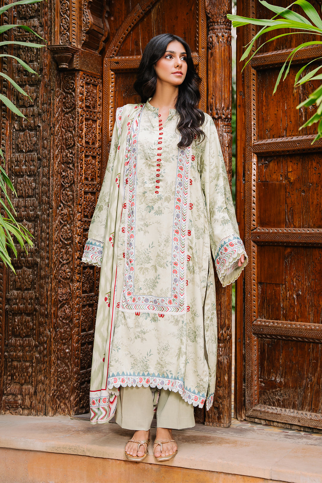 Zellbury | Unstitched 3 Piece Viscose | Shirt Shalwar Dupatta - 0278 - Designer Dress with Intricate embroidery and embellishments. Shop elegent wedding dress at Maria Faisal.