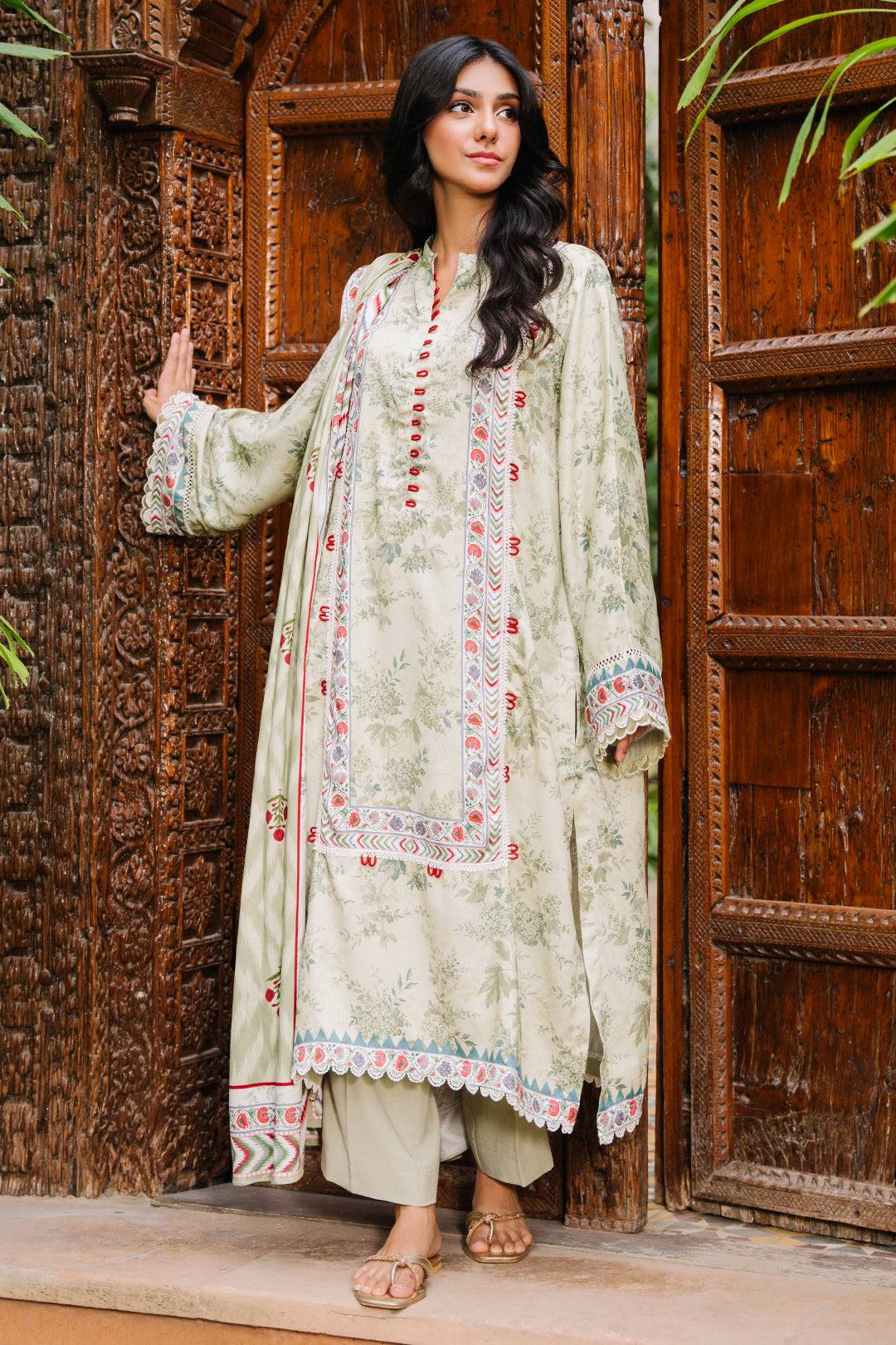 Zellbury | Unstitched 3 Piece Viscose | Shirt Shalwar Dupatta - 0278 by Maria Faisal - Registered Vendor of : Zellbury Women - type : Essential Unstitched - 100% original wedding dresses