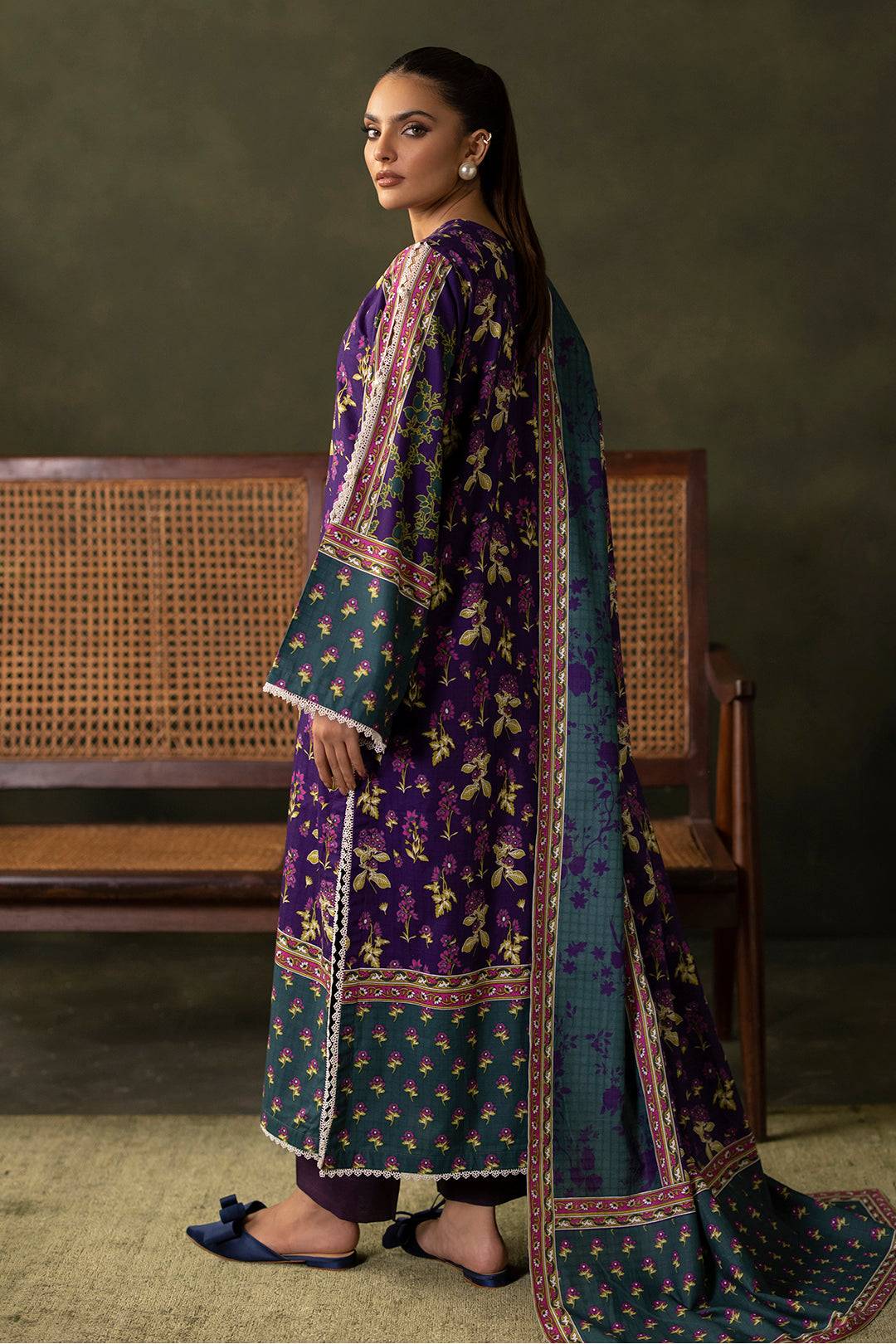 Zellbury | Unstitched 3 Piece Khaddar | Shirt Shalwar Dupatta - 0279 by Maria Faisal - Registered Vendor of : Zellbury Women - type : Essential Unstitched - 100% original wedding dresses