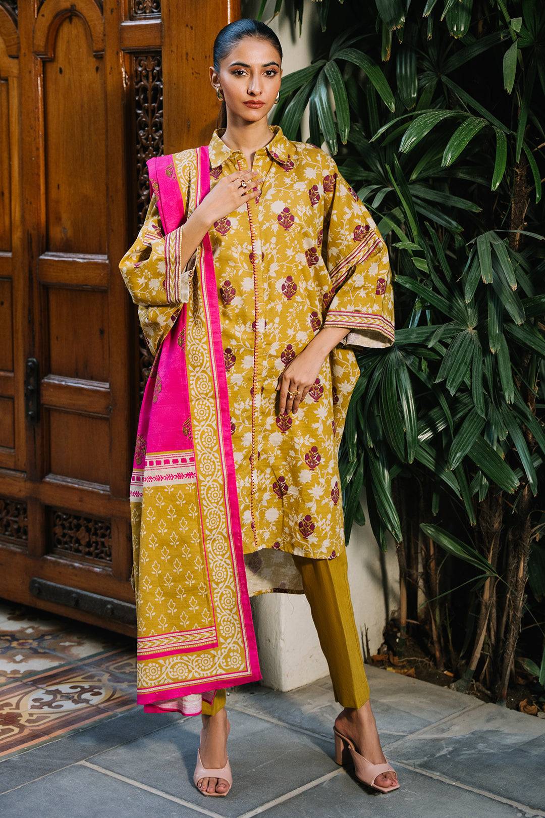 Zellbury | Unstitched 3 Piece Khaddar | Shirt Shalwar Dupatta - 0282 by Maria Faisal - Registered Vendor of : Zellbury Women - type : Essential Unstitched - 100% original wedding dresses