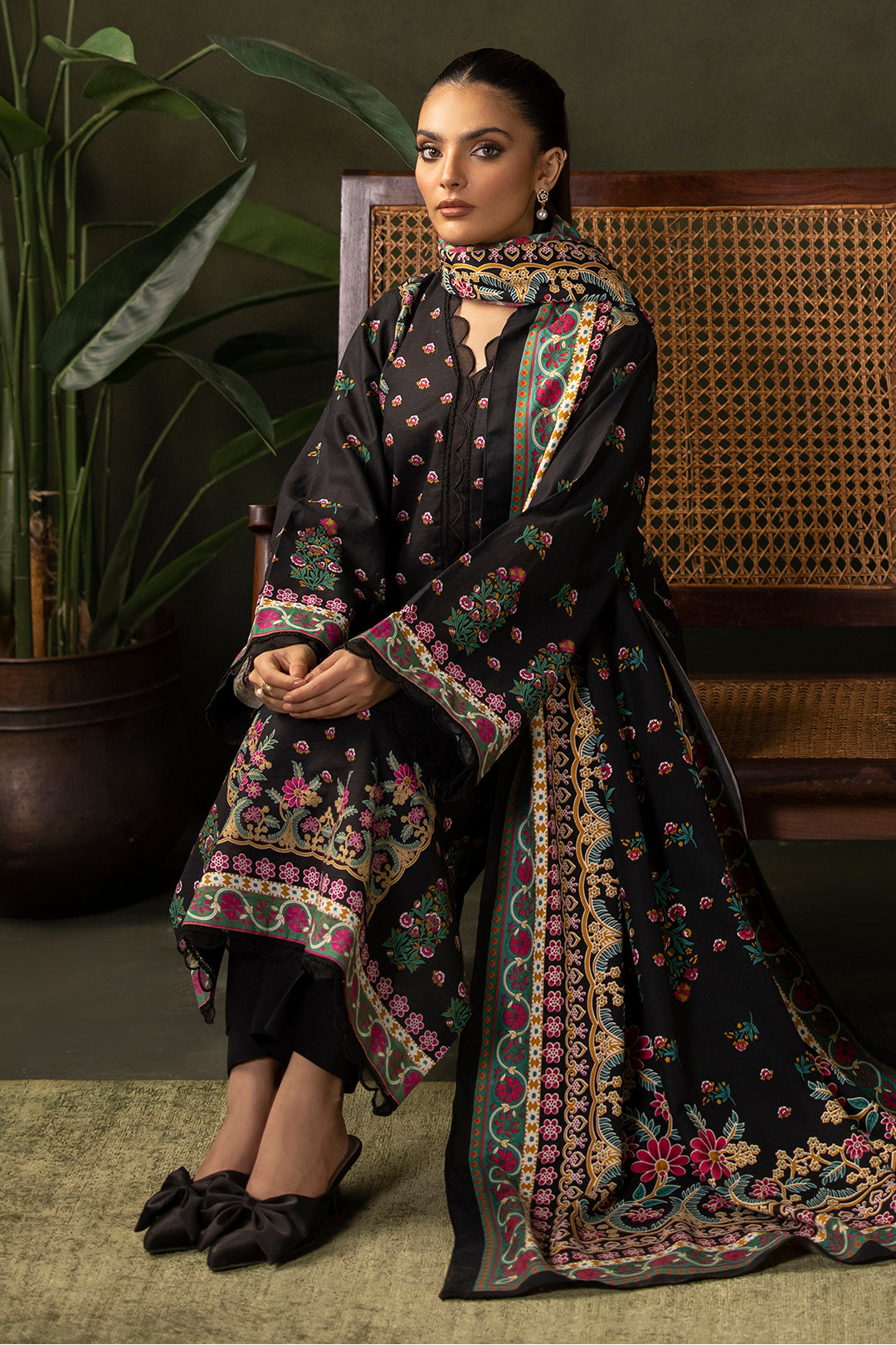 Zellbury | Unstitched 3 Piece Khaddar | Shirt Shalwar Shawl - 0286 - Designer Dress with Intricate embroidery and embellishments. Shop elegent wedding dress at Maria Faisal.