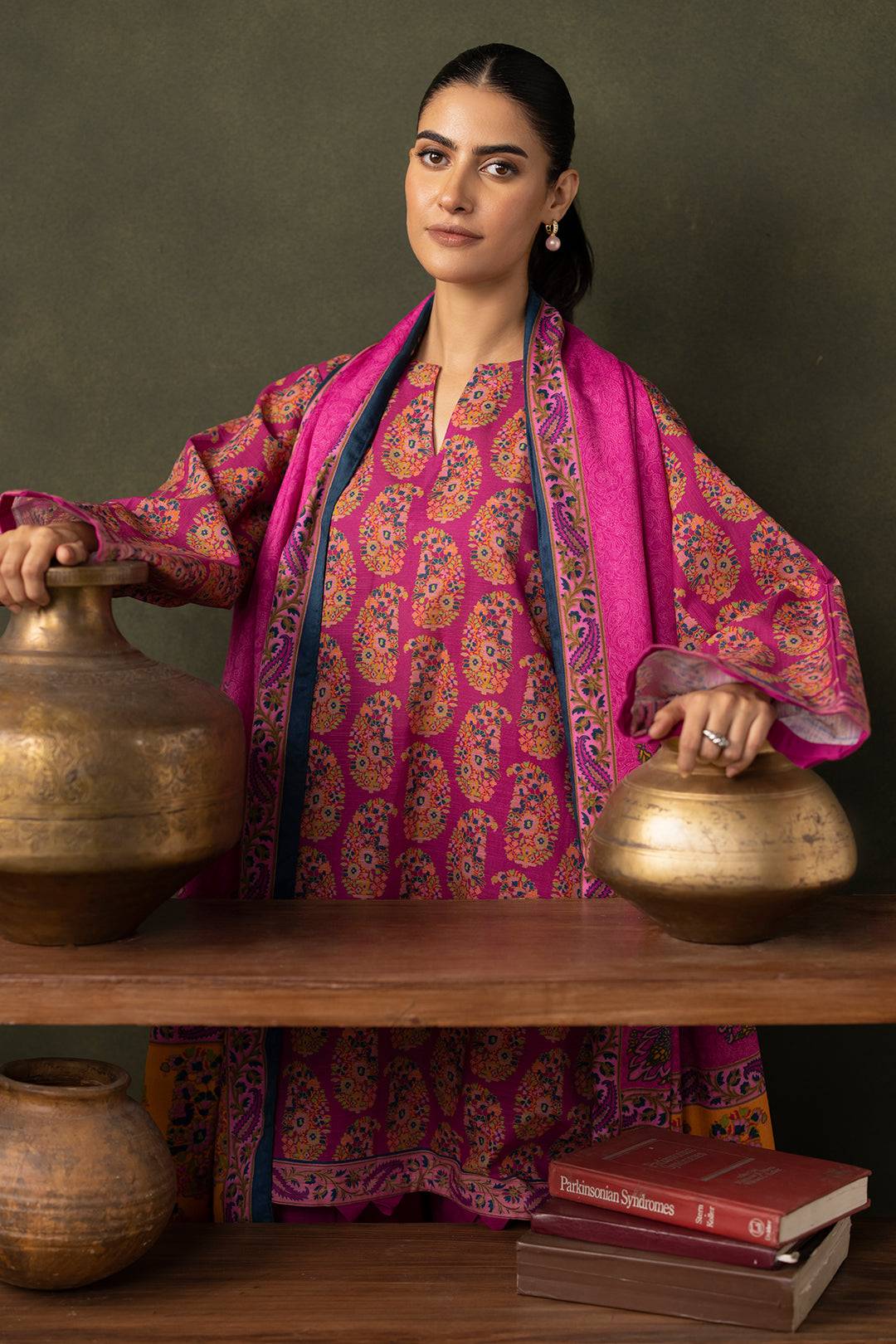 Zellbury | Unstitched 3 Piece Khaddar | Shirt Shalwar Dupatta - 0287 by Maria Faisal - Registered Vendor of : Zellbury Women - type : Essential Unstitched - 100% original wedding dresses