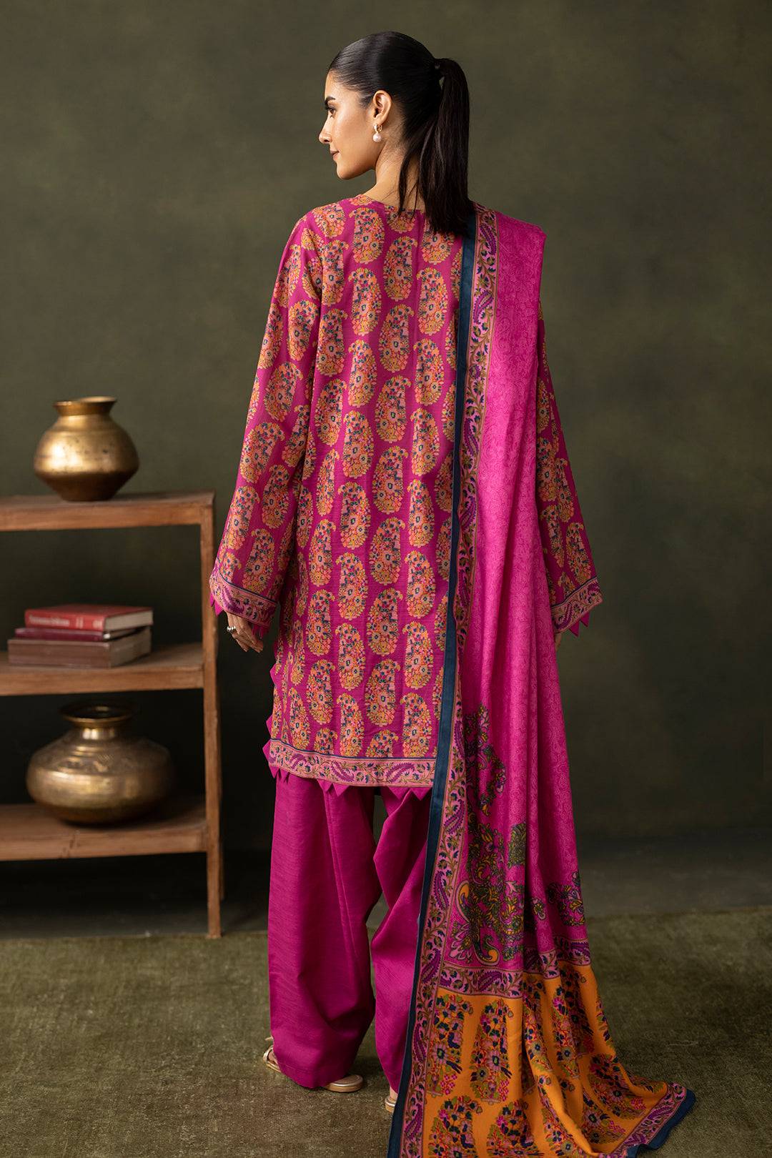 Zellbury | Unstitched 3 Piece Khaddar | Shirt Shalwar Dupatta - 0287 by Maria Faisal - Registered Vendor of : Zellbury Women - type : Essential Unstitched - 100% original wedding dresses