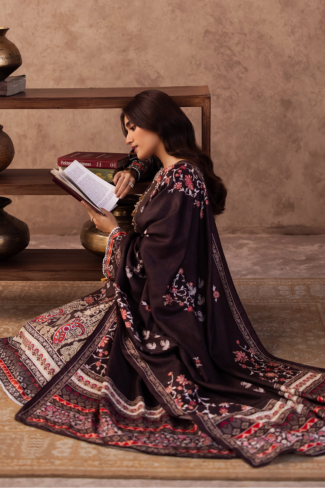 Zellbury | Unstitched 3 Piece Khaddar | Shirt Shalwar Dupatta - 0288 - Designer Dress with Intricate embroidery and embellishments. Shop elegent wedding dress at Maria Faisal.
