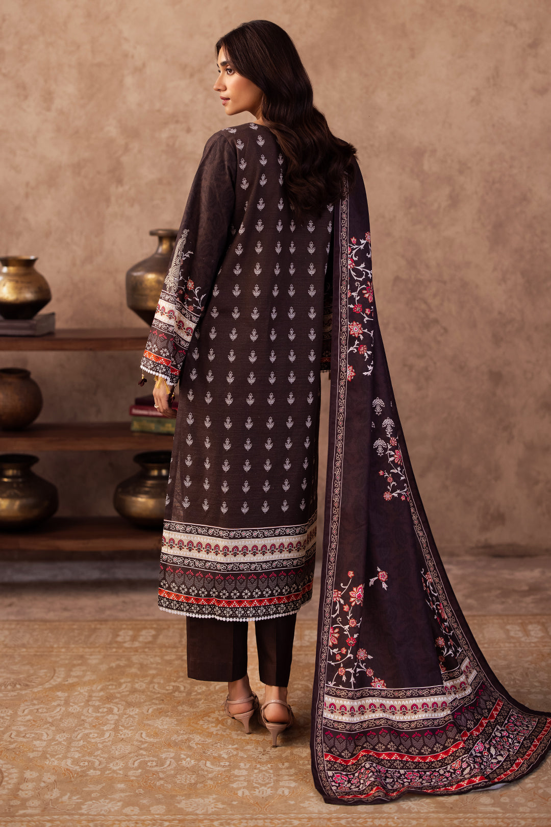 Zellbury | Unstitched 3 Piece Khaddar | Shirt Shalwar Dupatta - 0288 - Designer Dress with Intricate embroidery and embellishments. Shop elegent wedding dress at Maria Faisal.