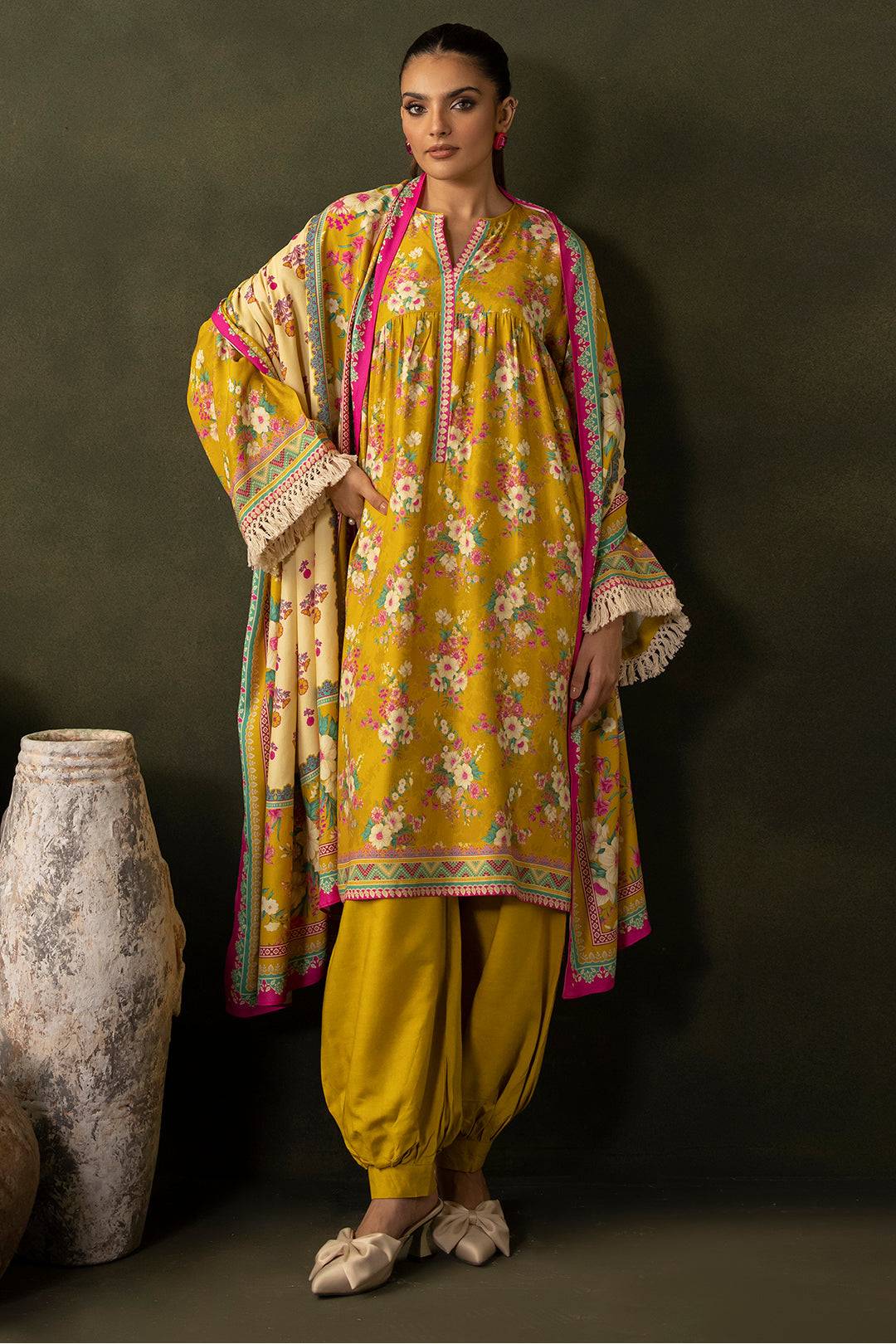 Zellbury | Unstitched 3 Piece Viscose | Shirt Shalwar Dupatta - 0289 by Maria Faisal - Registered Vendor of : Zellbury Women - type : Essential Unstitched - 100% original wedding dresses