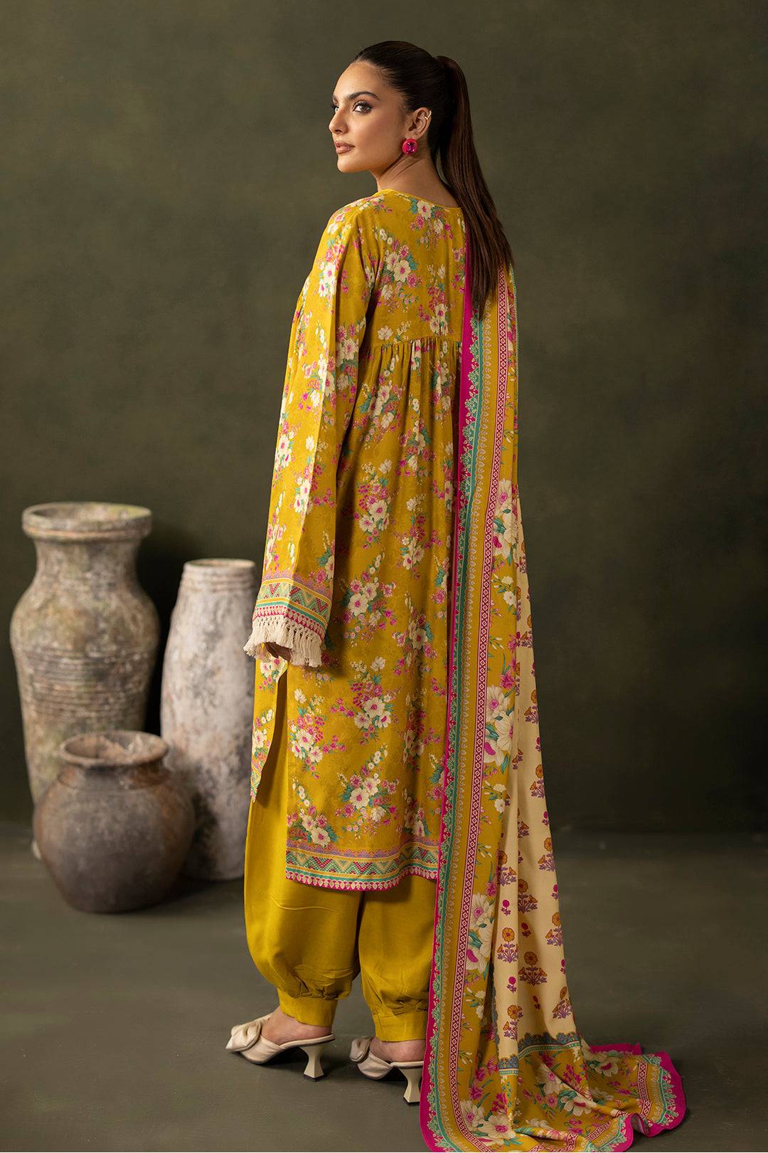 Zellbury | Unstitched 3 Piece Viscose | Shirt Shalwar Dupatta - 0289 by Maria Faisal - Registered Vendor of : Zellbury Women - type : Essential Unstitched - 100% original wedding dresses