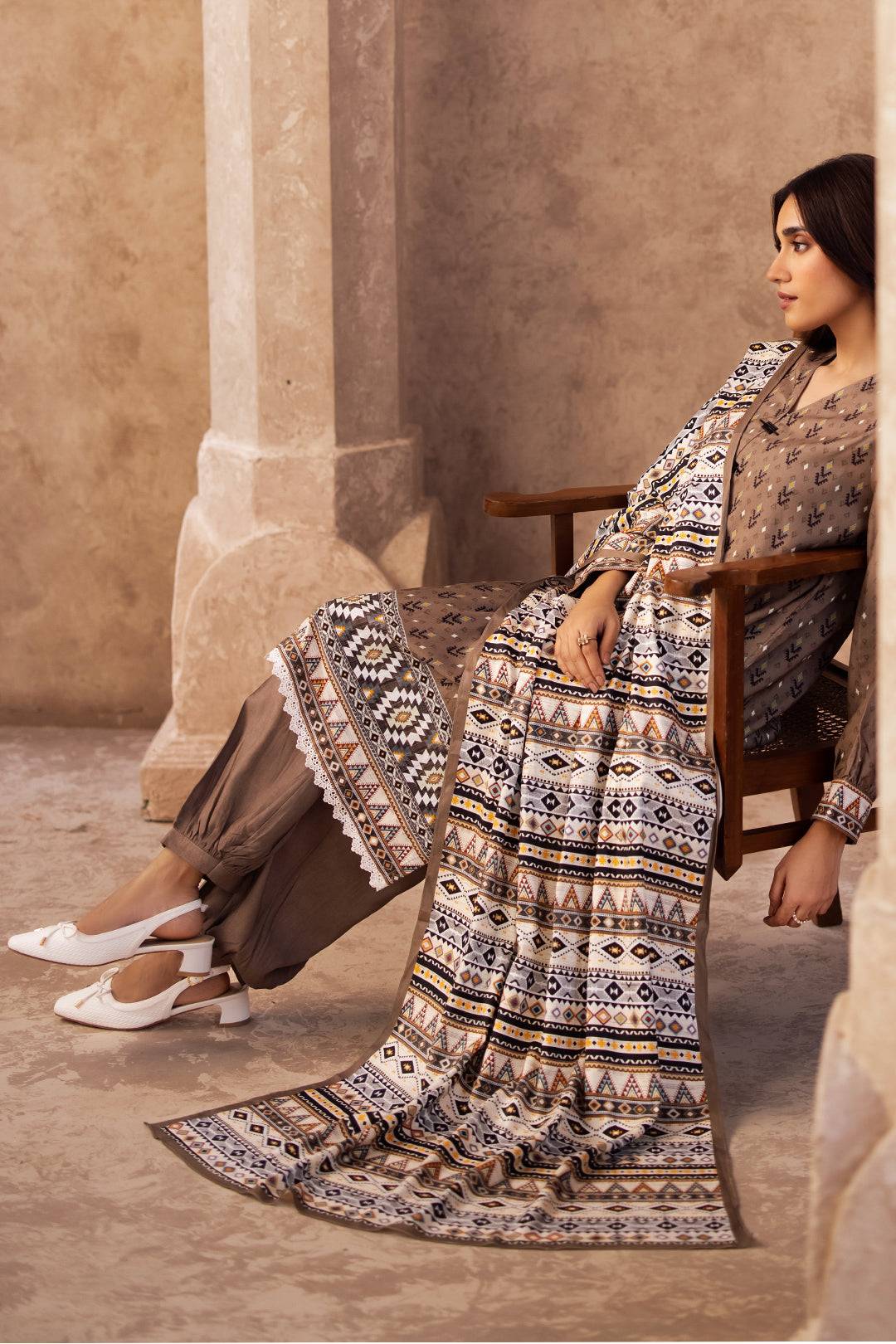 Zellbury | Unstitched 3 Piece Viscose | Shirt Shalwar Dupatta - 0293 by Maria Faisal - Registered Vendor of : Zellbury Women - type : Essential Unstitched - 100% original wedding dresses