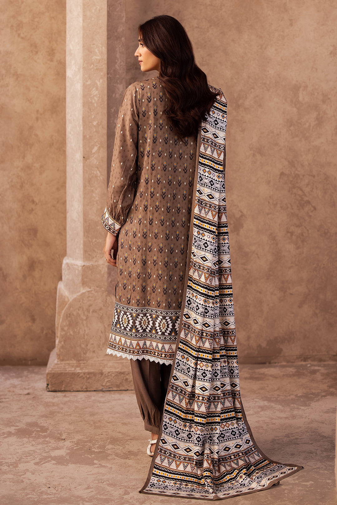 Zellbury | Unstitched 3 Piece Viscose | Shirt Shalwar Dupatta - 0293 - Designer Dress with Intricate embroidery and embellishments. Shop elegent wedding dress at Maria Faisal.