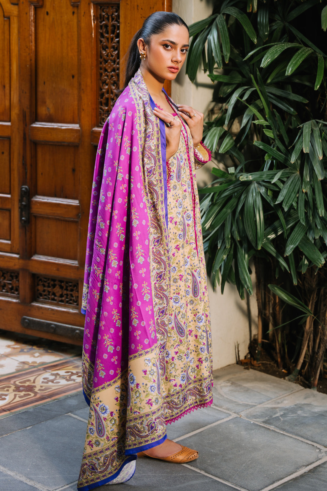 Zellbury | Unstitched 3 Piece Viscose | Shirt Shalwar Dupatta - 0297 - Designer Dress with Intricate embroidery and embellishments. Shop elegent wedding dress at Maria Faisal.