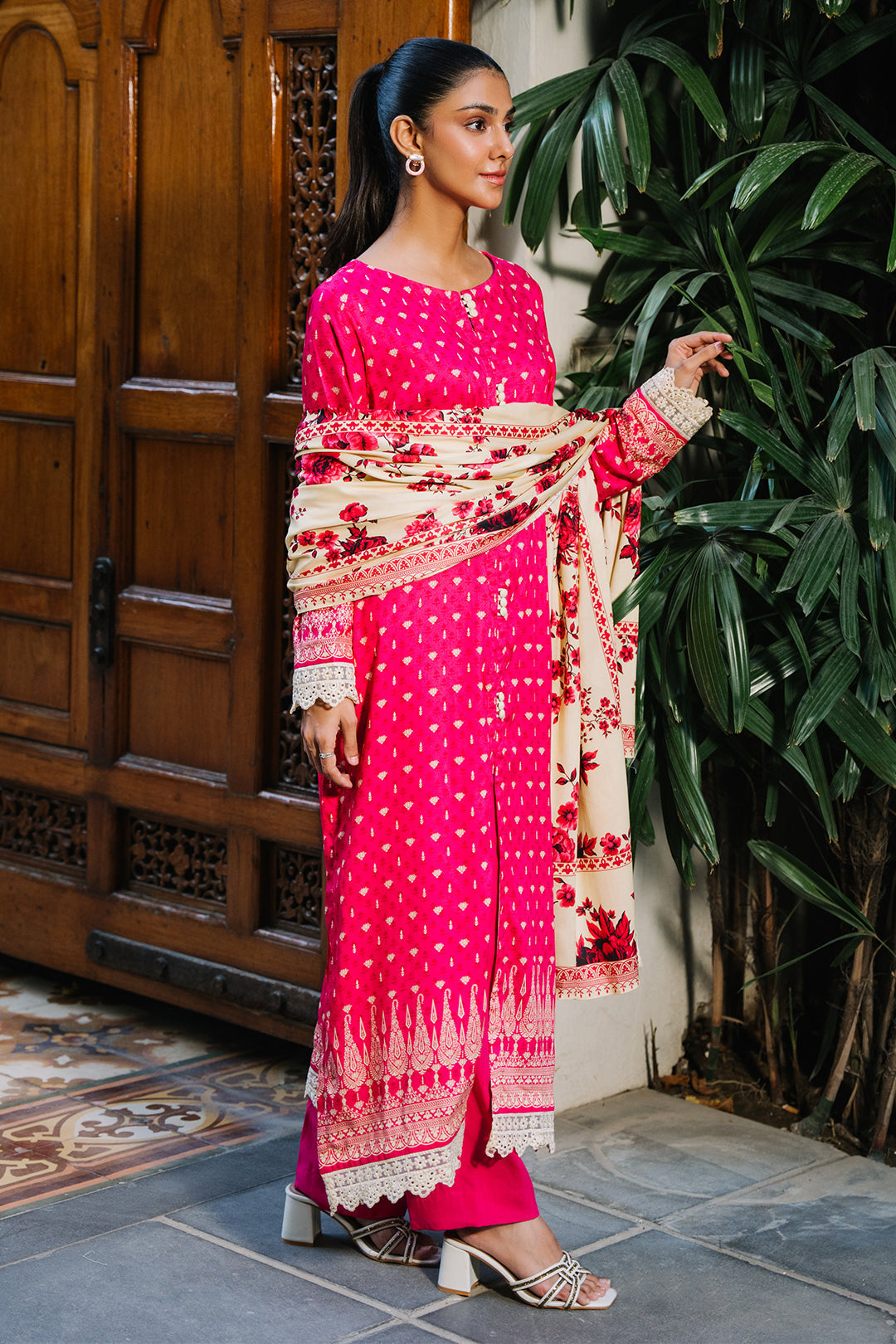 Zellbury | Unstitched 3 Piece Viscose | Shirt Shalwar Dupatta - 0300 - Designer Dress with Intricate embroidery and embellishments. Shop elegent wedding dress at Maria Faisal.