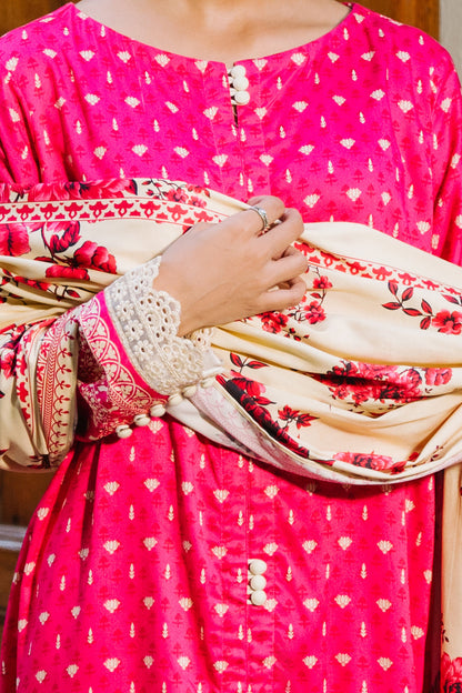 Zellbury | Unstitched 3 Piece Viscose | Shirt Shalwar Dupatta - 0300 by Maria Faisal - Registered Vendor of : Zellbury Women - type : Essential Unstitched - 100% original wedding dresses