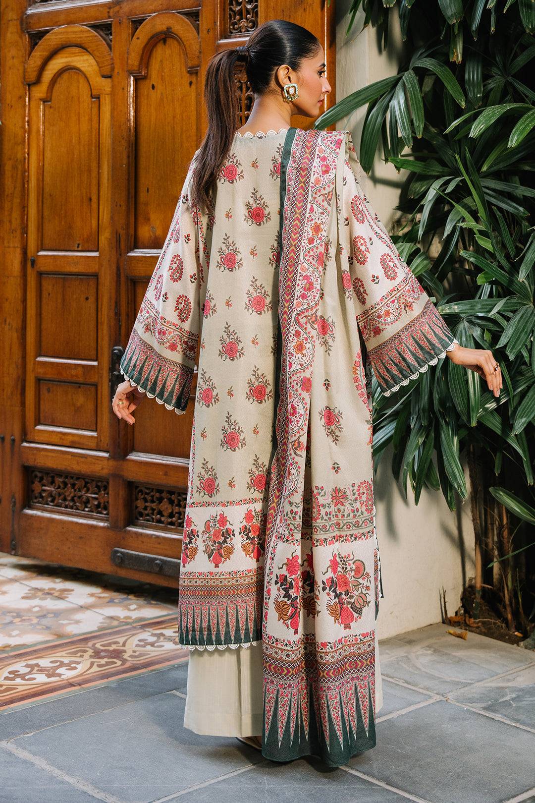 Zellbury | Unstitched 3 Piece Karandi | Shirt Shalwar Dupatta - 0302 by Maria Faisal - Registered Vendor of : Zellbury Women - type : Essential Unstitched - 100% original wedding dresses
