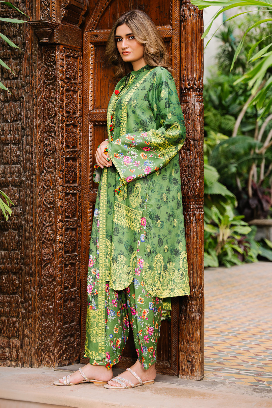 Zellbury | Unstitched 3 Piece Viscose | Shirt Shalwar Dupatta - 0305 - Designer Dress with Intricate embroidery and embellishments. Shop elegent wedding dress at Maria Faisal.