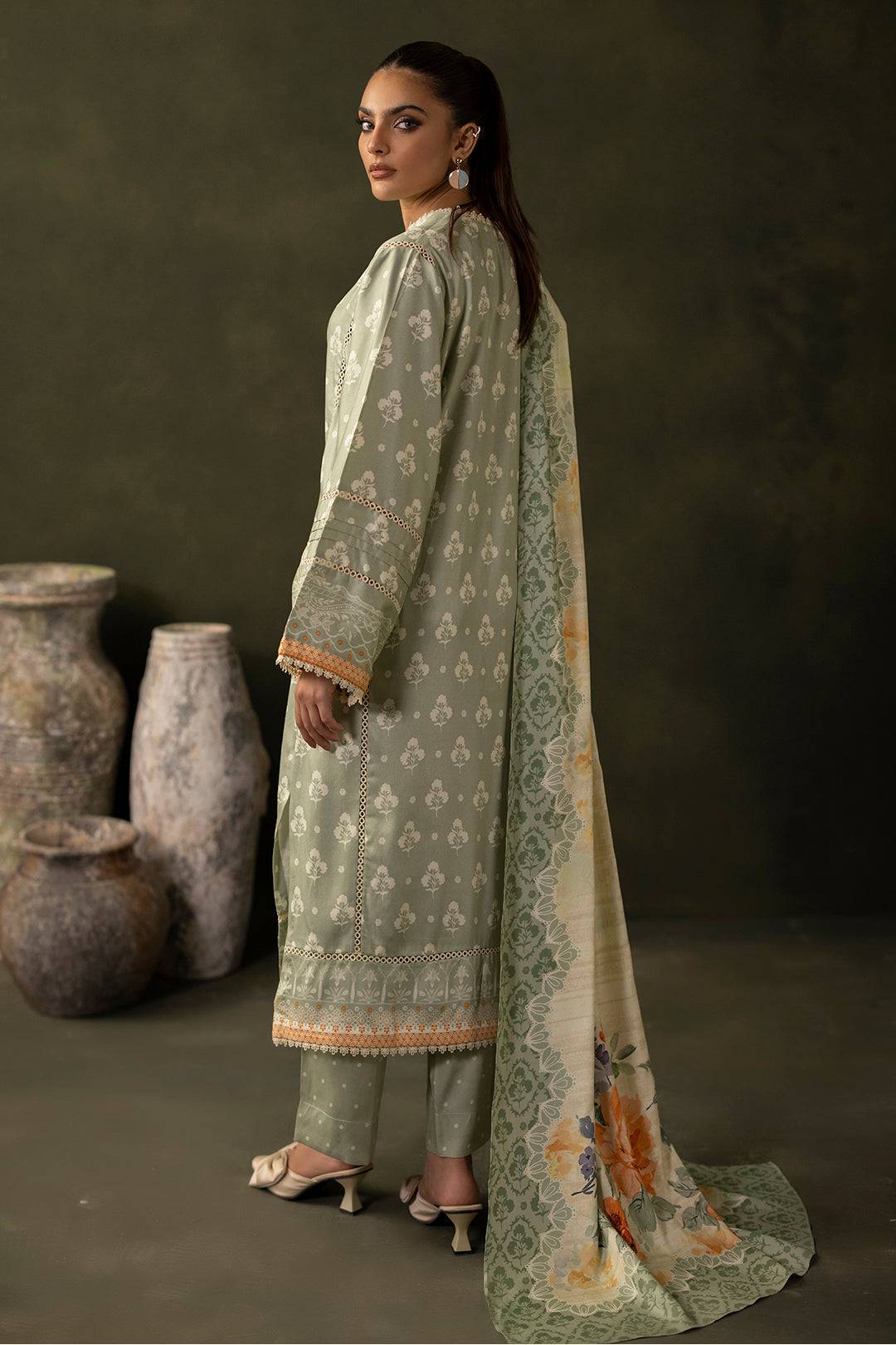 Zellbury | Unstitched 3 Piece Viscose | Shirt Shalwar Dupatta - 0306 by Maria Faisal - Registered Vendor of : Zellbury Women - type : Essential Unstitched - 100% original wedding dresses