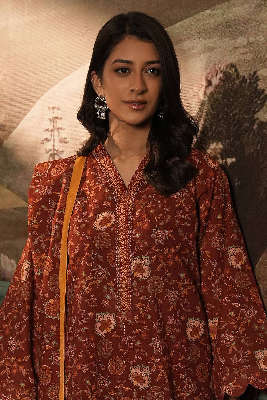 Zellbury | Unstitched 3 Piece Khaddar | Shirt Shalwar Dupatta - 0356 by Maria Faisal - Registered Vendor of : Zellbury Women - type : Essential Unstitched - 100% original wedding dresses