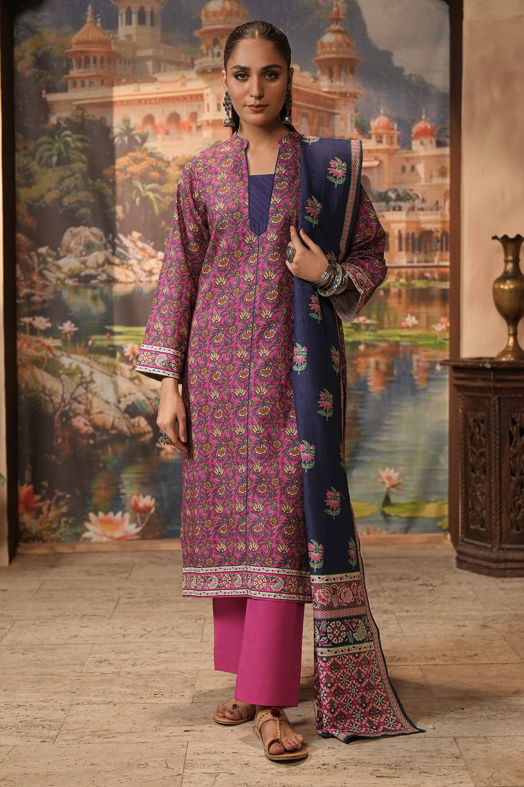 Zellbury | Unstitched 3 Piece Khaddar | Shirt Shalwar Dupatta - 0357 - Designer Dress with Intricate embroidery and embellishments. Shop elegent wedding dress at Maria Faisal.