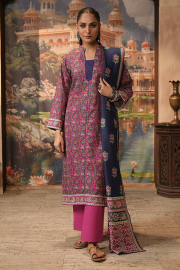 Zellbury | Unstitched 3 Piece Khaddar | Shirt Shalwar Dupatta - 0357 - Designer Dress with Intricate embroidery and embellishments. Shop elegent wedding dress at Maria Faisal.
