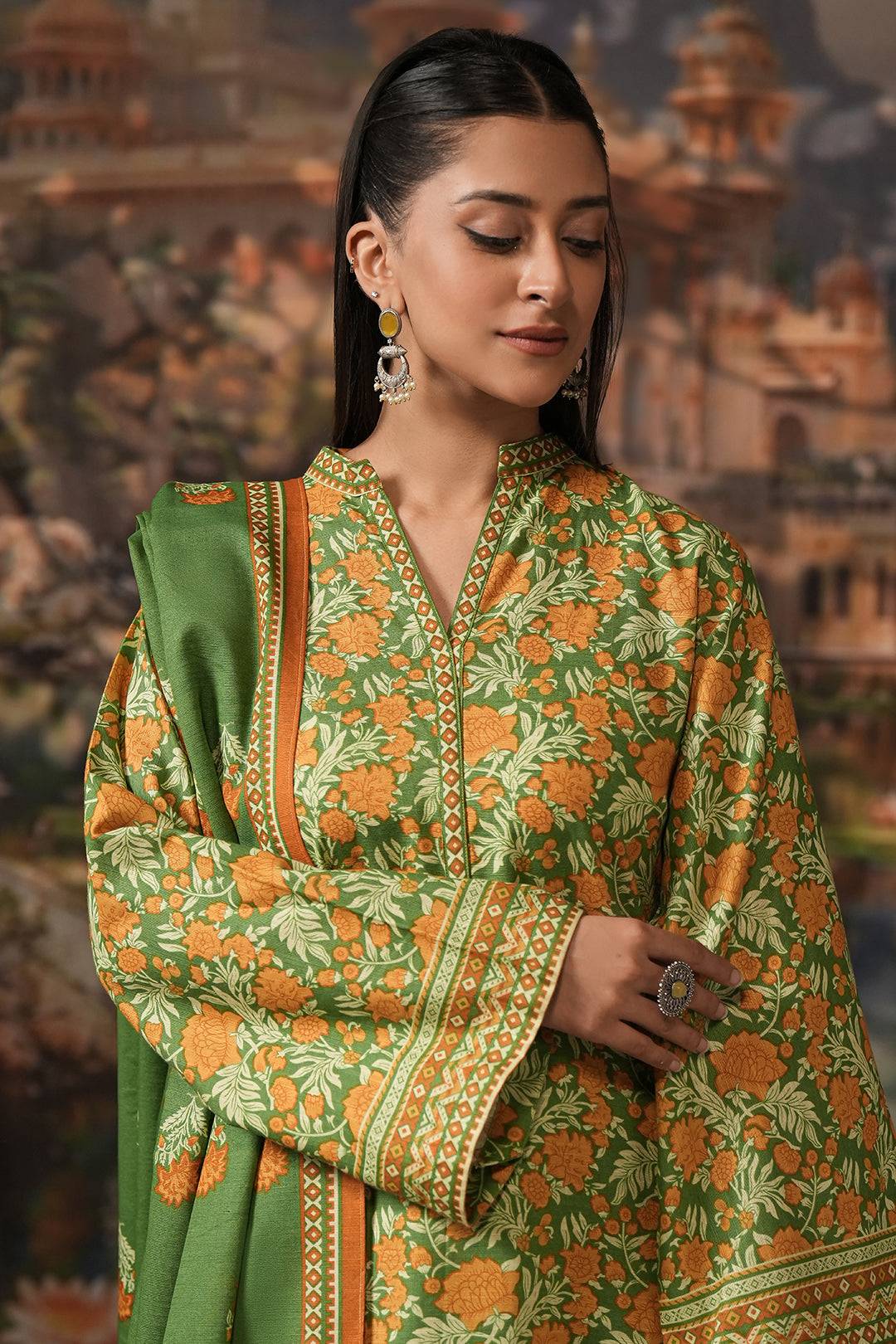 Zellbury | Unstitched 3 Piece Khaddar | Shirt Shalwar Dupatta - 0358 by Maria Faisal - Registered Vendor of : Zellbury Women - type : Essential Unstitched - 100% original wedding dresses
