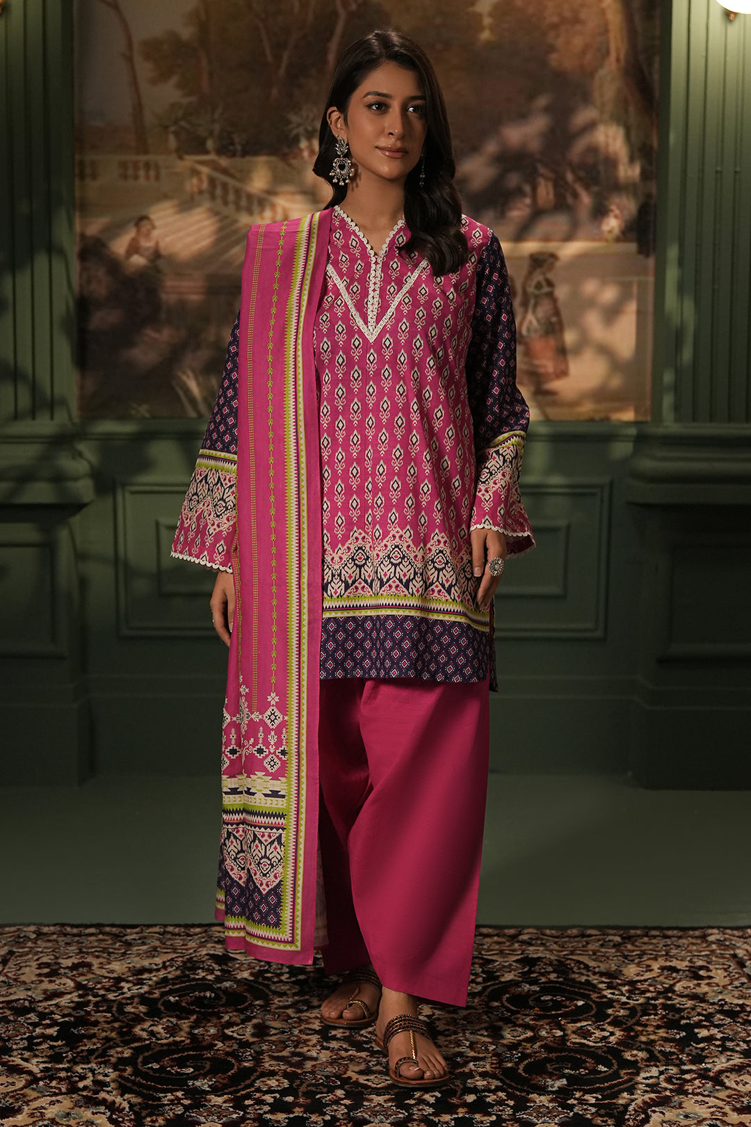 Zellbury | Unstitched 3 Piece Khaddar | Shirt Shalwar Dupatta - 0359 - Designer Dress with Intricate embroidery and embellishments. Shop elegent wedding dress at Maria Faisal.