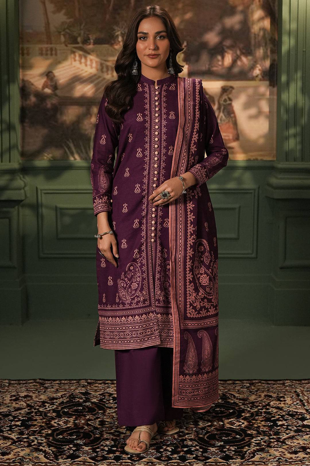 Zellbury | Unstitched 3 Piece Khaddar | Shirt Shalwar Dupatta - 0360 by Maria Faisal - Registered Vendor of : Zellbury Women - type : Essential Unstitched - 100% original wedding dresses