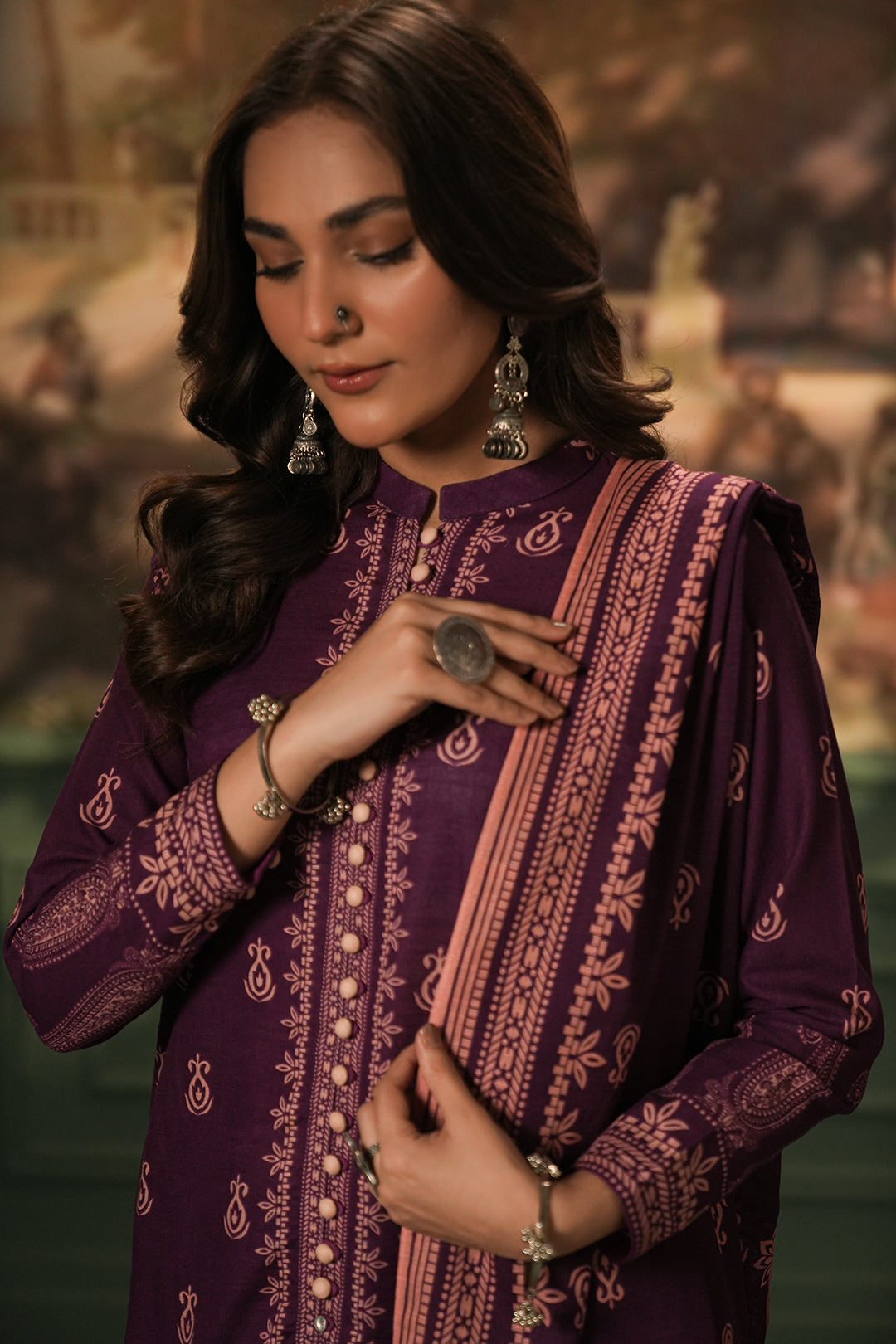 Zellbury | Unstitched 3 Piece Khaddar | Shirt Shalwar Dupatta - 0360 - Designer Dress with Intricate embroidery and embellishments. Shop elegent wedding dress at Maria Faisal.