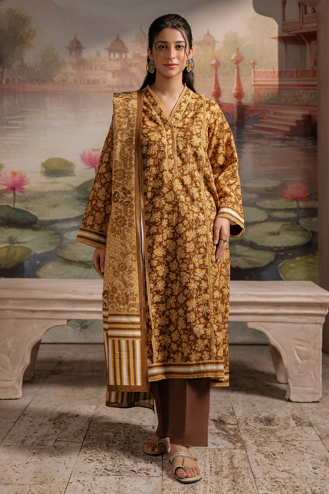Zellbury | Unstitched 3 Piece Khaddar | Shirt Shalwar Dupatta - 0362 - Designer Dress with Intricate embroidery and embellishments. Shop elegent wedding dress at Maria Faisal.