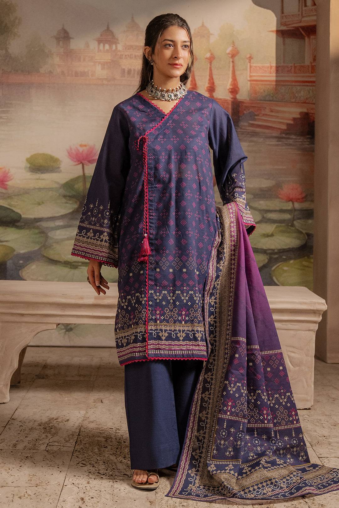 Zellbury | Unstitched 3 Piece Khaddar | Shirt Shalwar Dupatta - 0363 by Maria Faisal - Registered Vendor of : Zellbury Women - type : Essential Unstitched - 100% original wedding dresses