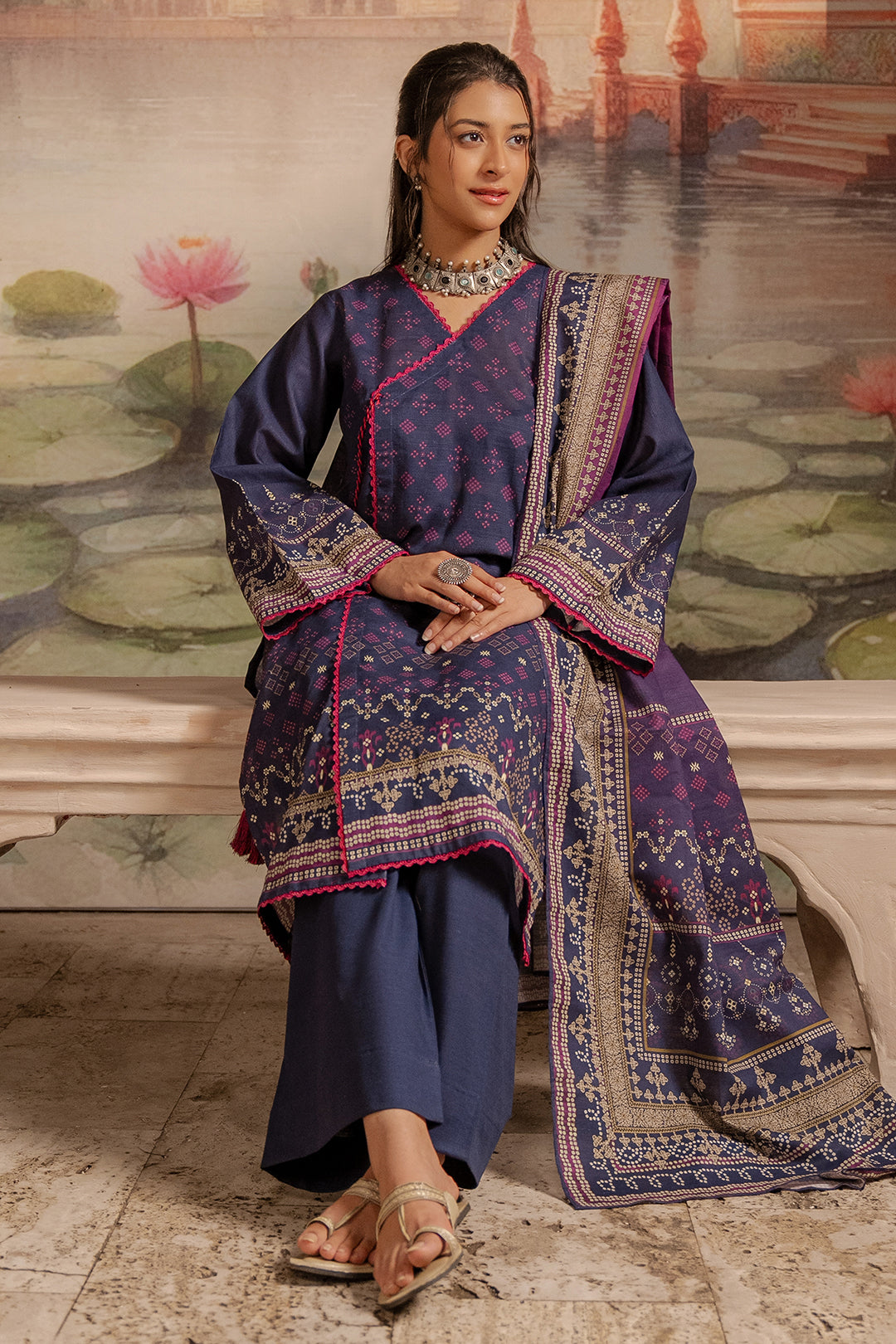 Zellbury | Unstitched 3 Piece Khaddar | Shirt Shalwar Dupatta - 0363 - Designer Dress with Intricate embroidery and embellishments. Shop elegent wedding dress at Maria Faisal.