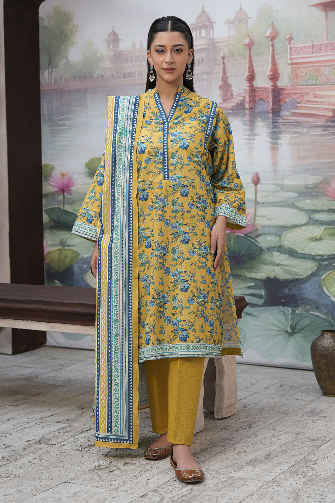 Zellbury | Unstitched 3 Piece Khaddar | Shirt Shalwar Dupatta - 0365 - Designer Dress with Intricate embroidery and embellishments. Shop elegent wedding dress at Maria Faisal.