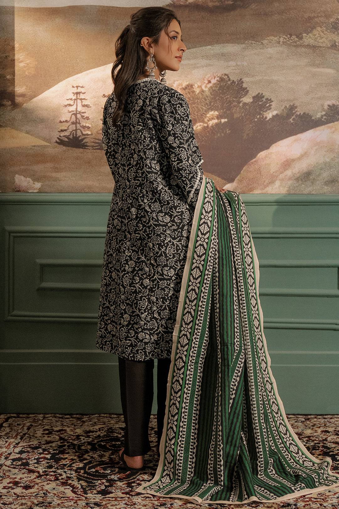 Zellbury | Unstitched 3 Piece Khaddar | Shirt Shalwar Dupatta - 0366 by Maria Faisal - Registered Vendor of : Zellbury Women - type : Essential Unstitched - 100% original wedding dresses