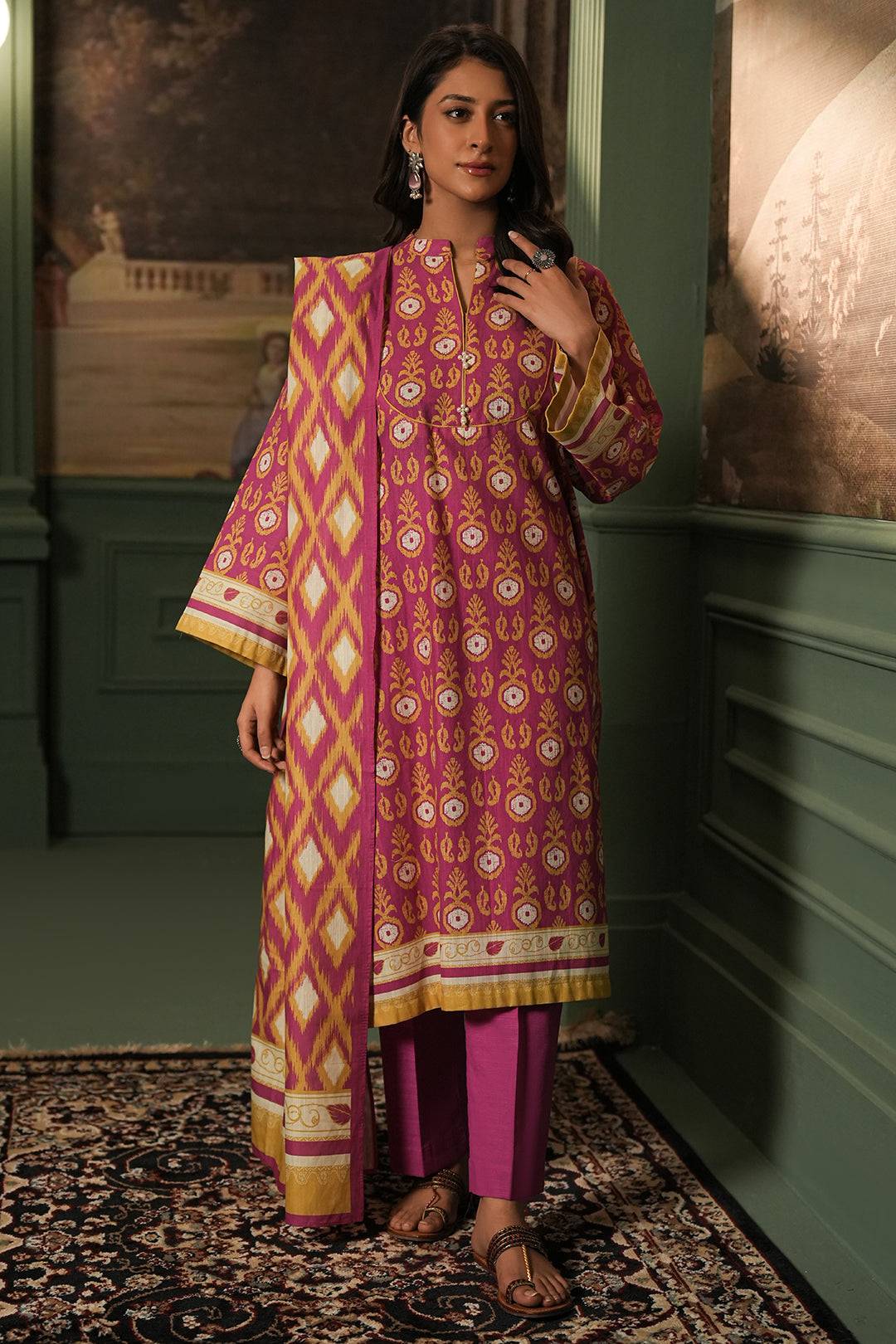 Zellbury | Unstitched 3 Piece Khaddar | Shirt Shalwar Dupatta - 0367 by Maria Faisal - Registered Vendor of : Zellbury Women - type : Essential Unstitched - 100% original wedding dresses