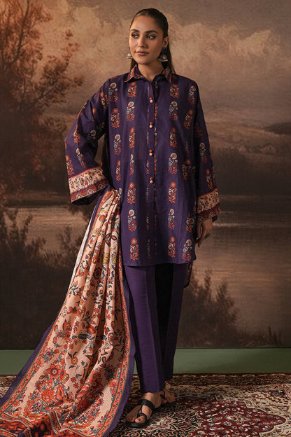 Zellbury | Unstitched 3 Piece Khaddar | Shirt Shalwar Dupatta - 0372 by Maria Faisal - Registered Vendor of : Zellbury Women - type : Essential Unstitched - 100% original wedding dresses