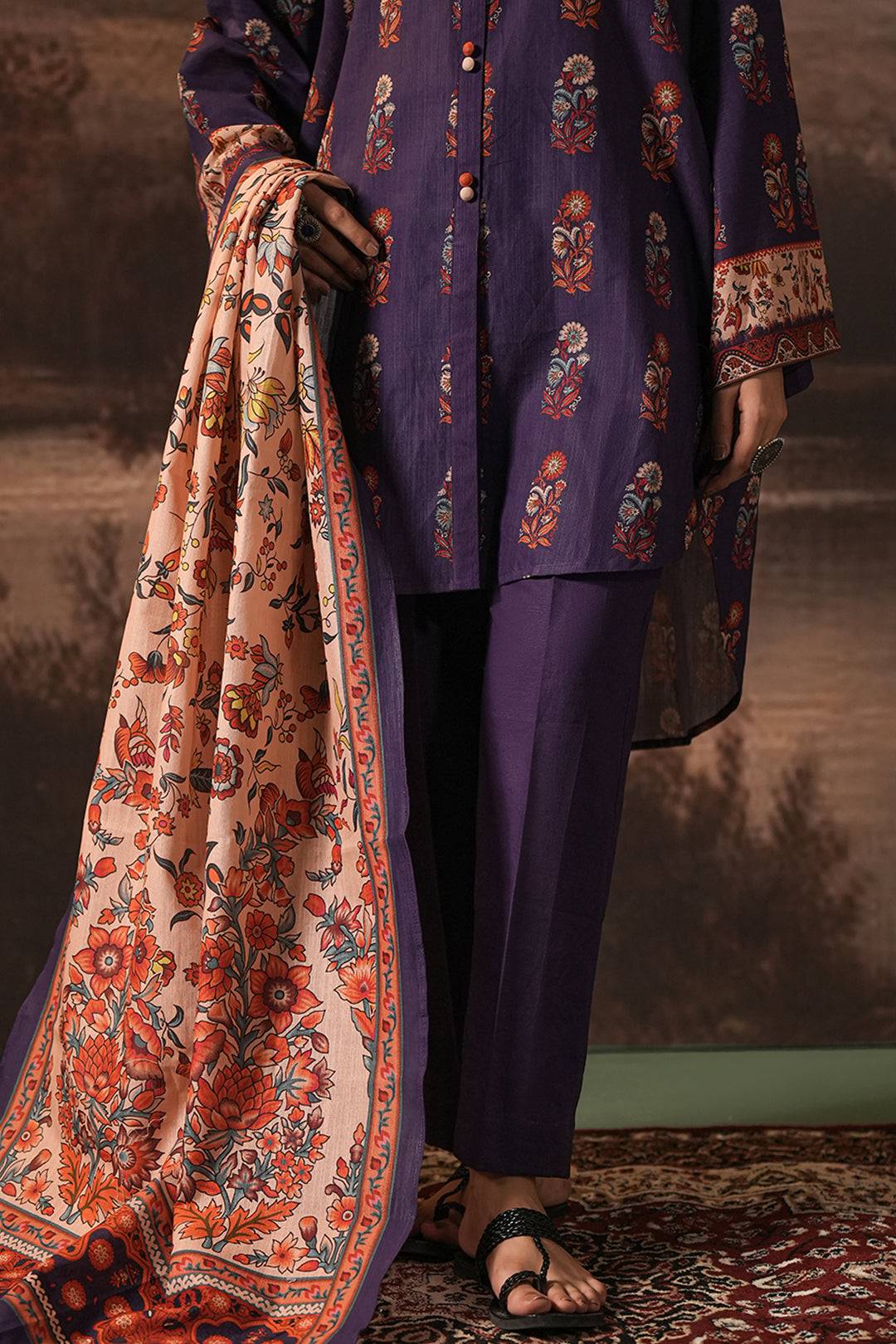 Zellbury | Unstitched 3 Piece Khaddar | Shirt Shalwar Dupatta - 0372 by Maria Faisal - Registered Vendor of : Zellbury Women - type : Essential Unstitched - 100% original wedding dresses