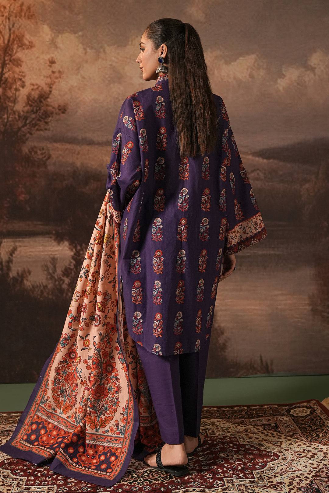 Zellbury | Unstitched 3 Piece Khaddar | Shirt Shalwar Dupatta - 0372 by Maria Faisal - Registered Vendor of : Zellbury Women - type : Essential Unstitched - 100% original wedding dresses