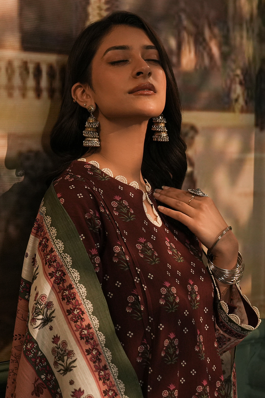 Zellbury | Unstitched 3 Piece Khaddar | Shirt Shalwar Dupatta - 0373 - Designer Dress with Intricate embroidery and embellishments. Shop elegent wedding dress at Maria Faisal.